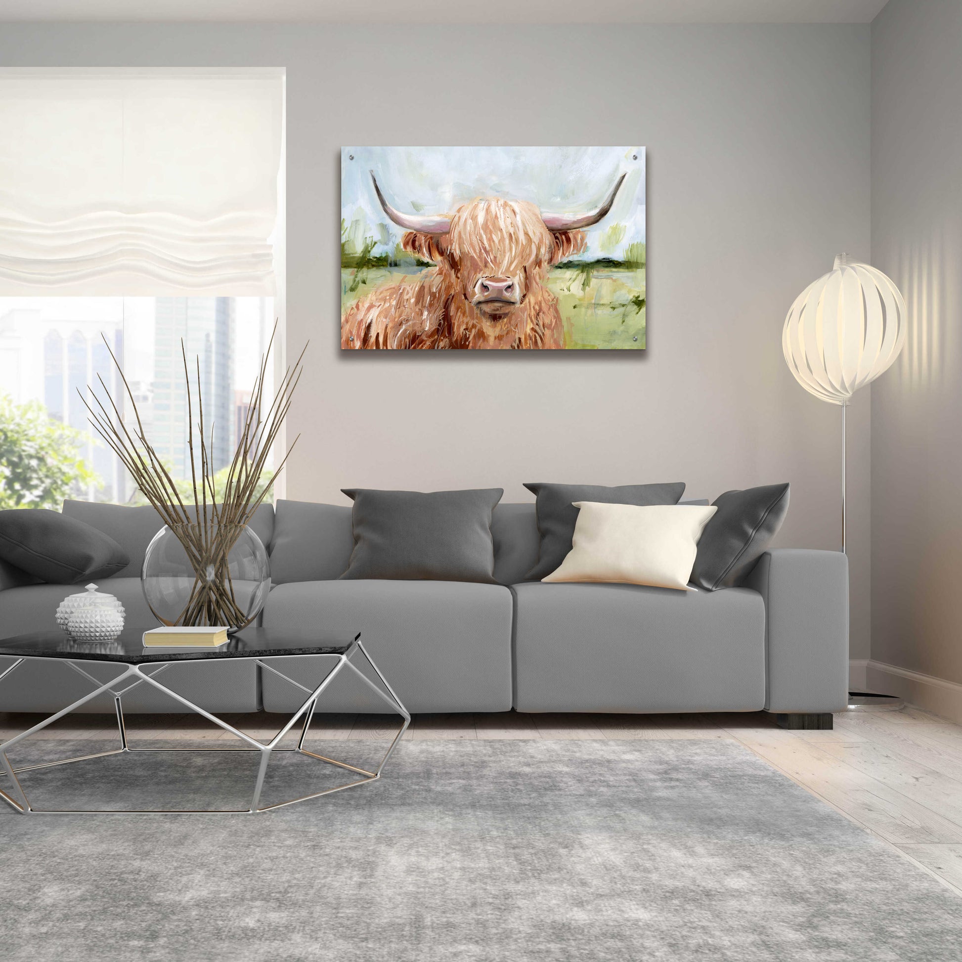 Epic Art 'Highland Grazer II' by Victoria Borges Acrylic Glass Wall Art,36x24