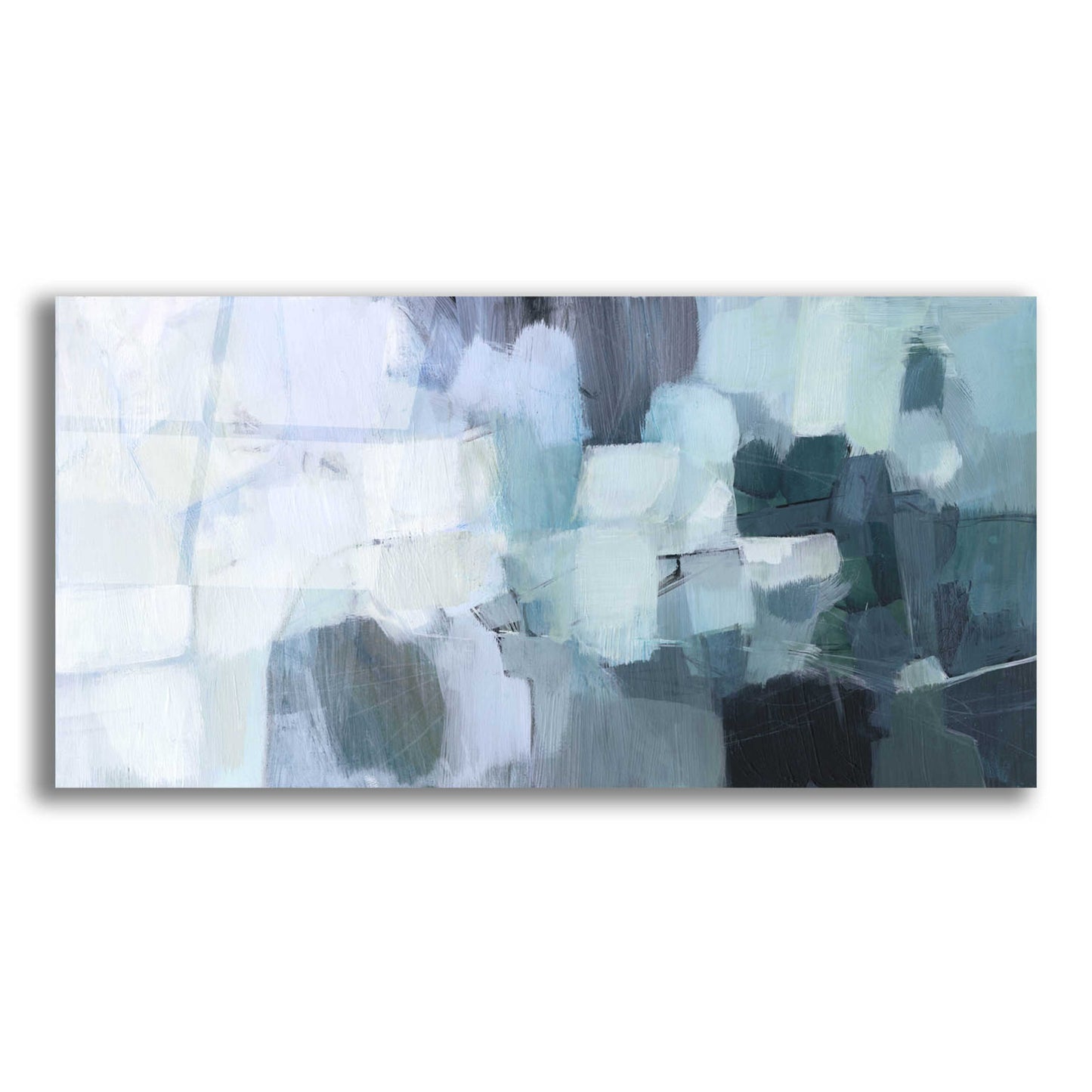Epic Art 'Blue Deluge II' by Victoria Borges Acrylic Glass Wall Art,24x12