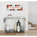 Merry Christmas Poinsettias by Cindy Jacobs - 36x12 acrylic wall art in a room