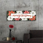 Merry Christmas Poinsettias by Cindy Jacobs - 48x16 acrylic wall art in a room