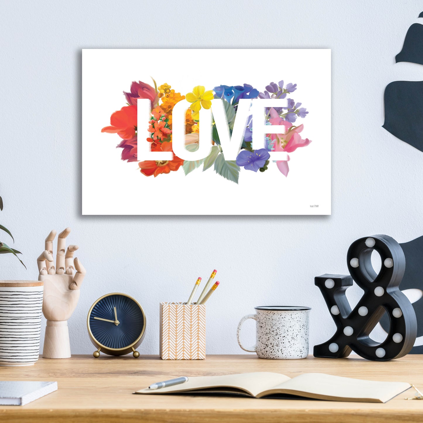 Epic Art 'Rainbow Love' by House Fenway, Acrylic Glass Wall Art,16x12