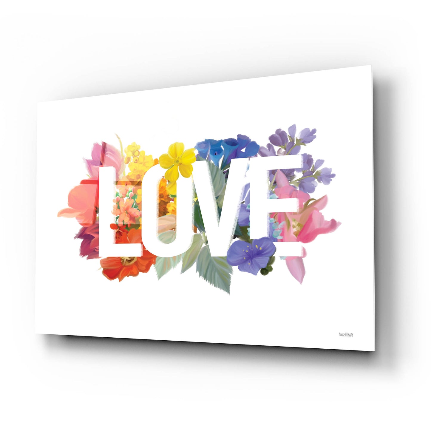 Epic Art 'Rainbow Love' by House Fenway, Acrylic Glass Wall Art,24x16