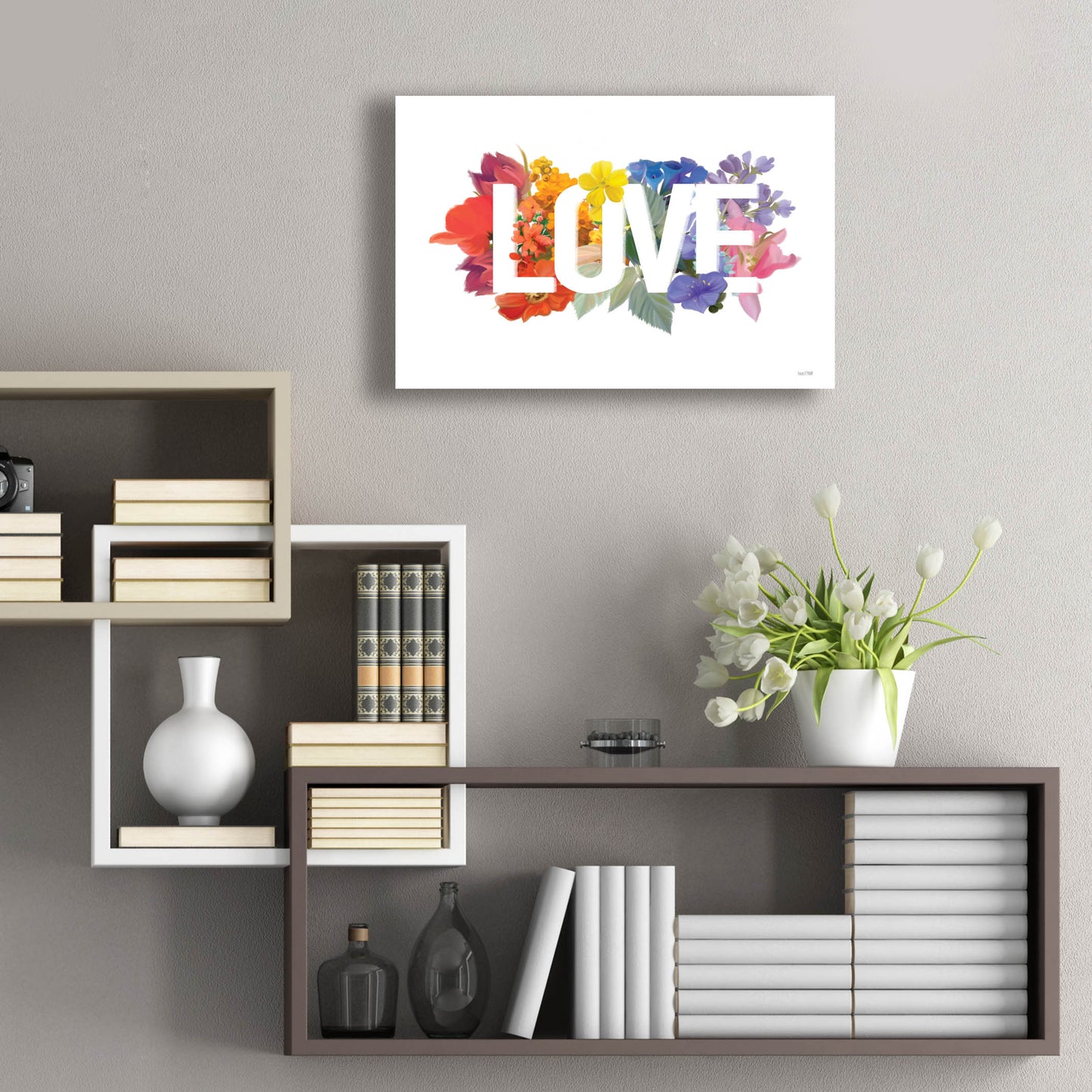 Epic Art 'Rainbow Love' by House Fenway, Acrylic Glass Wall Art,24x16