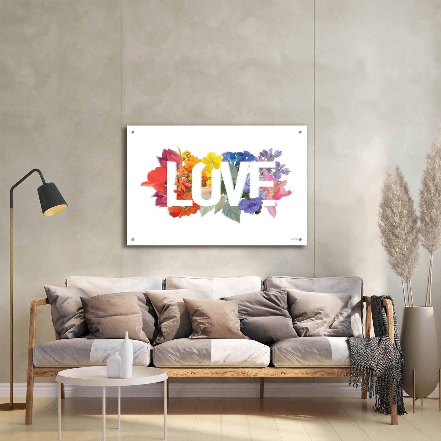 Epic Art 'Rainbow Love' by House Fenway, Acrylic Glass Wall Art,36x24