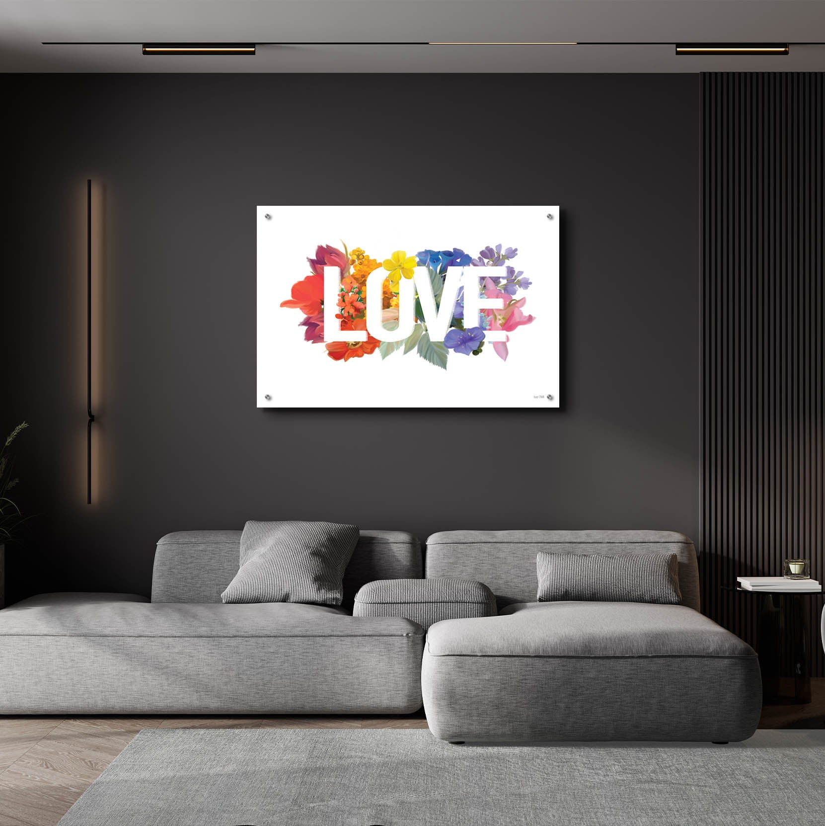 Epic Art 'Rainbow Love' by House Fenway, Acrylic Glass Wall Art,36x24