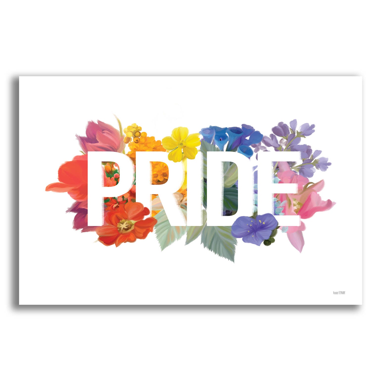 Epic Art 'Rainbow Pride' by House Fenway, Acrylic Glass Wall Art,16x12