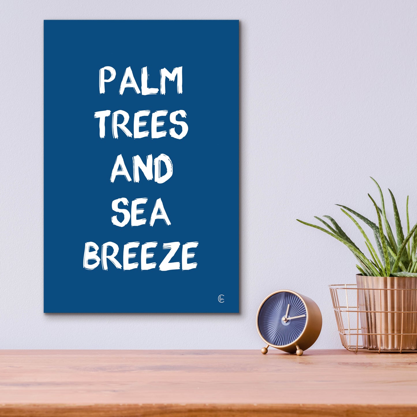 Epic Art 'Palm Trees and Sea Breeze' by Fearfully Made Creations, Acrylic Glass Wall Art,12x16