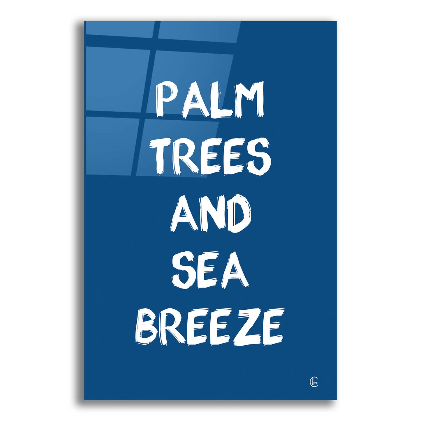 Epic Art 'Palm Trees and Sea Breeze' by Fearfully Made Creations, Acrylic Glass Wall Art,12x16