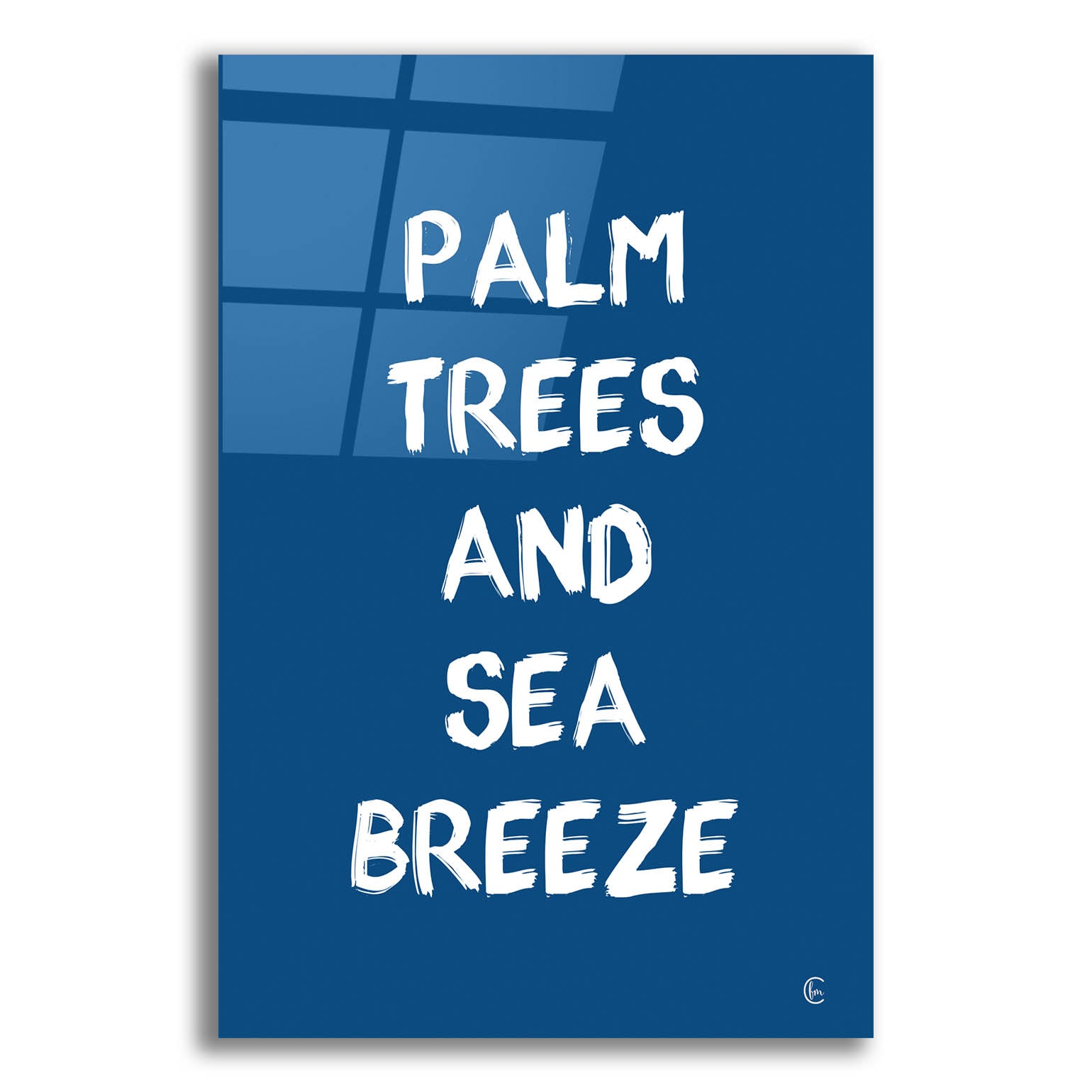 Epic Art 'Palm Trees and Sea Breeze' by Fearfully Made Creations, Acrylic Glass Wall Art,16x24