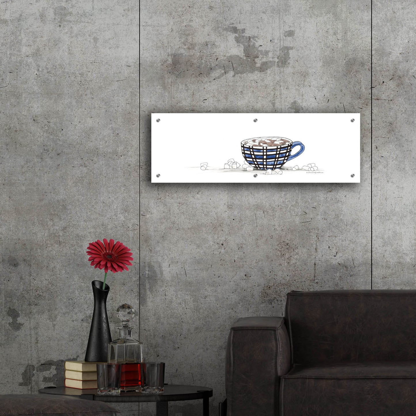 Epic Art 'Hot Cocoa' by Kamdon Kreations, Acrylic Glass Wall Art,36x12