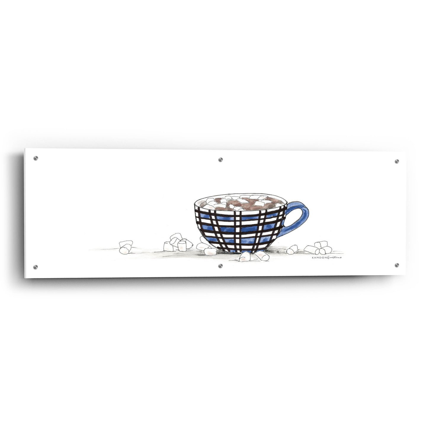 Epic Art 'Hot Cocoa' by Kamdon Kreations, Acrylic Glass Wall Art,48x16