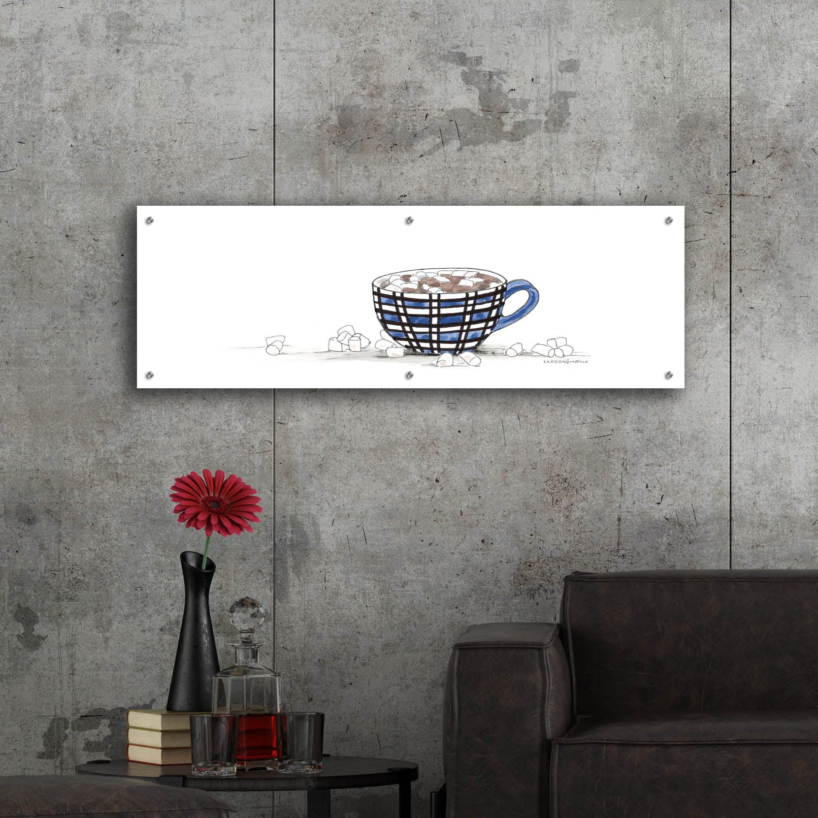 Epic Art 'Hot Cocoa' by Kamdon Kreations, Acrylic Glass Wall Art,48x16