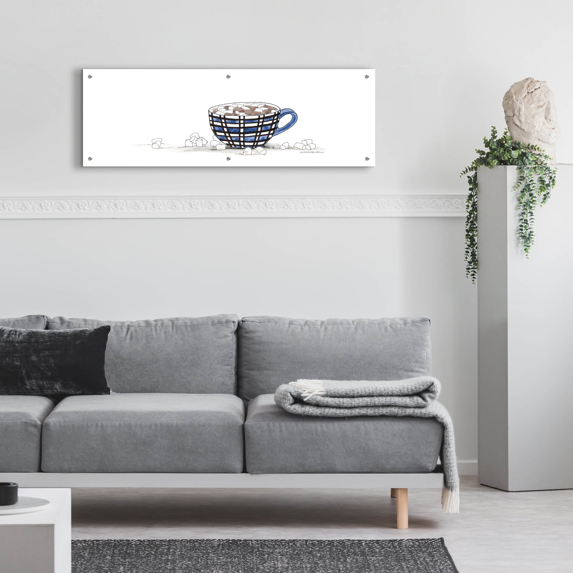 Epic Art 'Hot Cocoa' by Kamdon Kreations, Acrylic Glass Wall Art,48x16