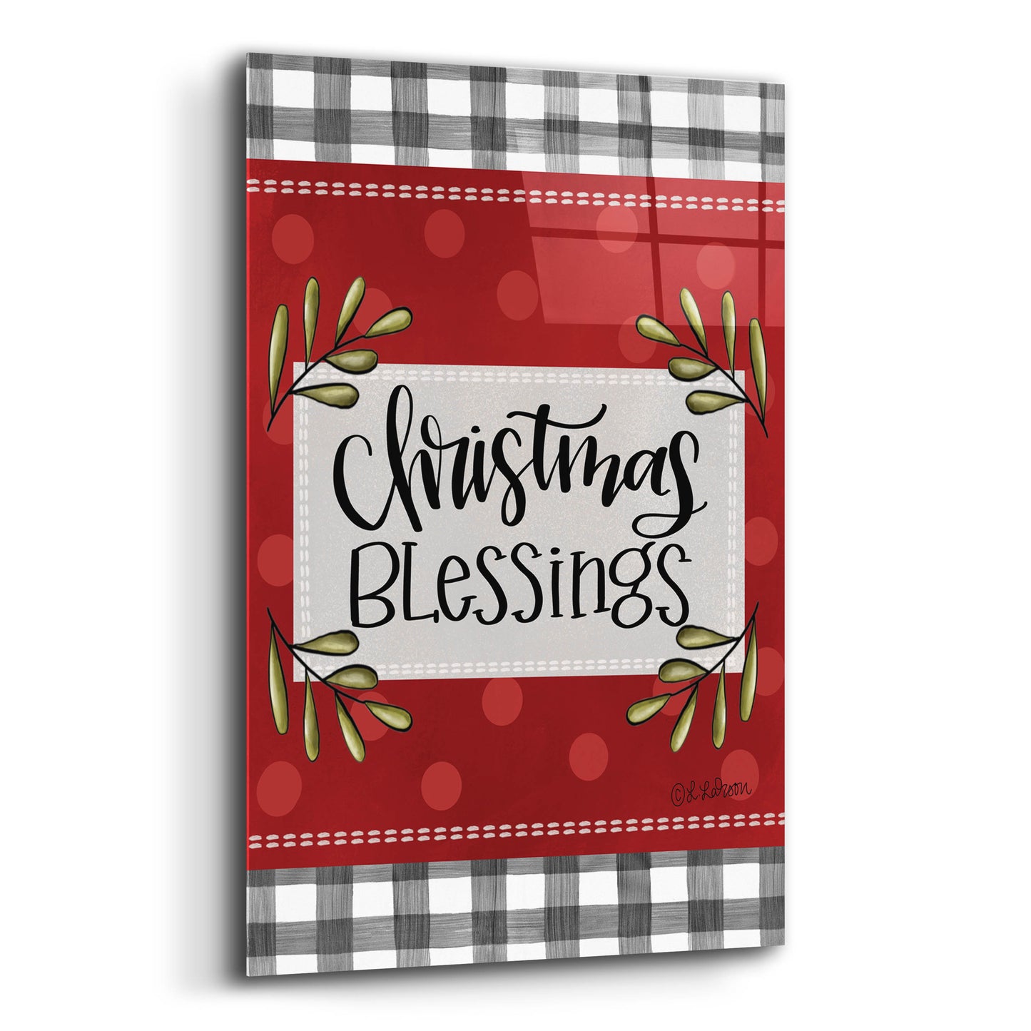 Epic Art 'Christmas Blessings' by L. Larson, Acrylic Glass Wall Art,16x24