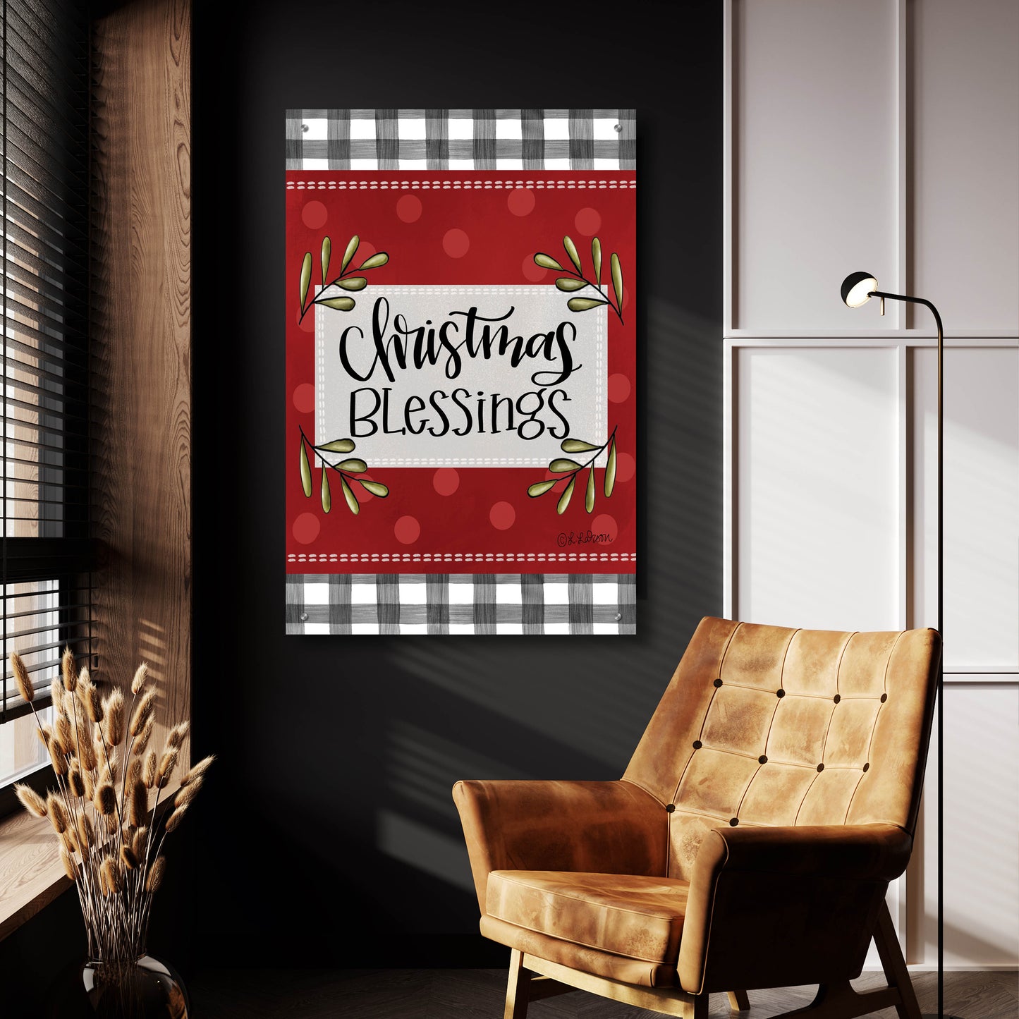 Epic Art 'Christmas Blessings' by L. Larson, Acrylic Glass Wall Art,24x36