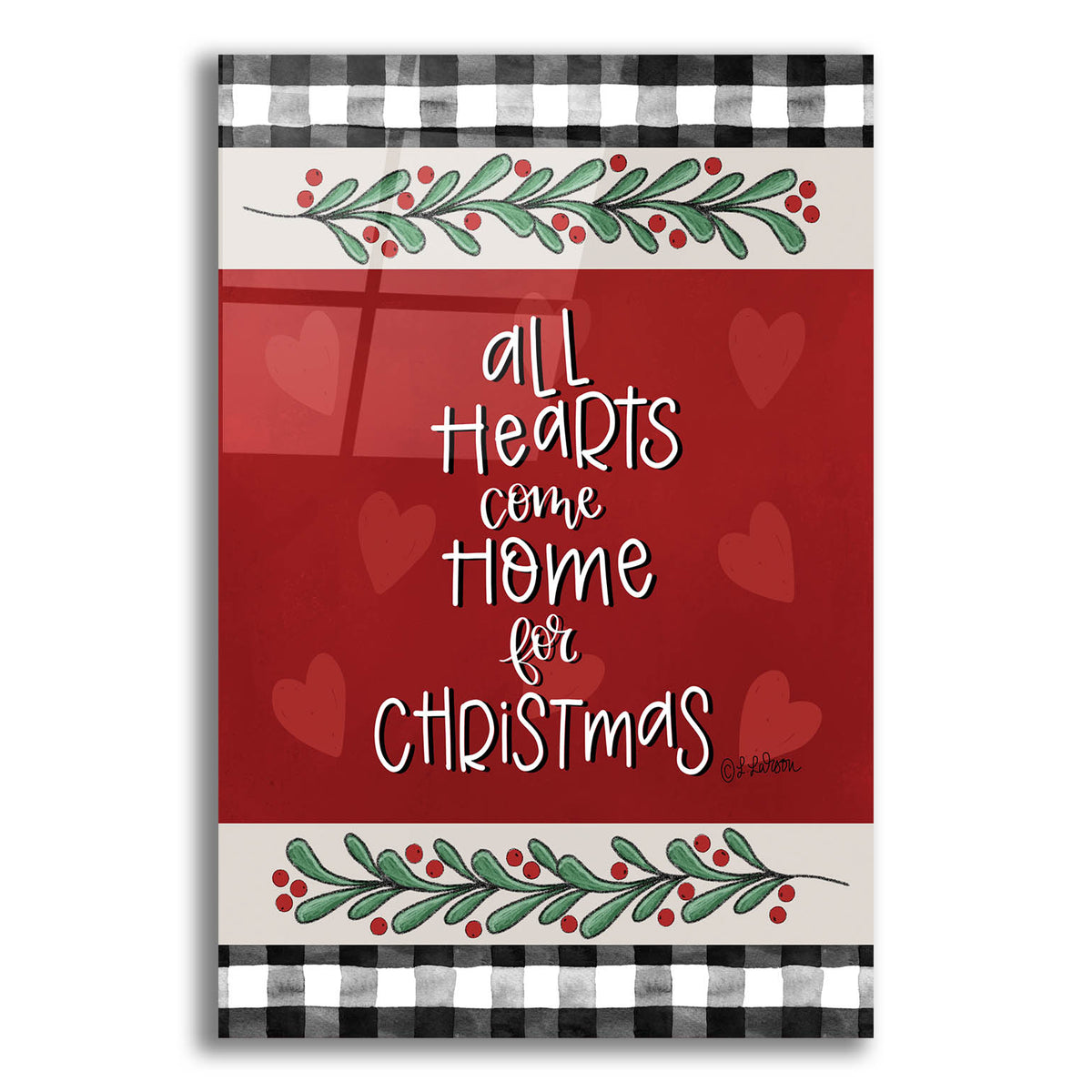 Epic Art 'All Hearts Come Home at Christmas' by L. Larson, Acrylic Glass Wall Art
