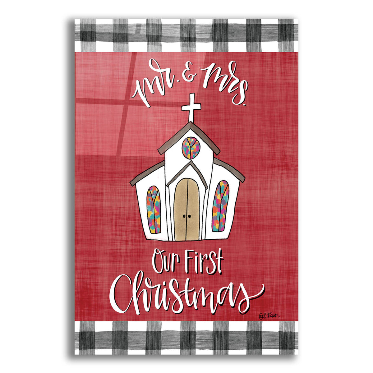 Epic Art 'Mr & Mrs Christmas' by L. Larson, Acrylic Glass Wall Art