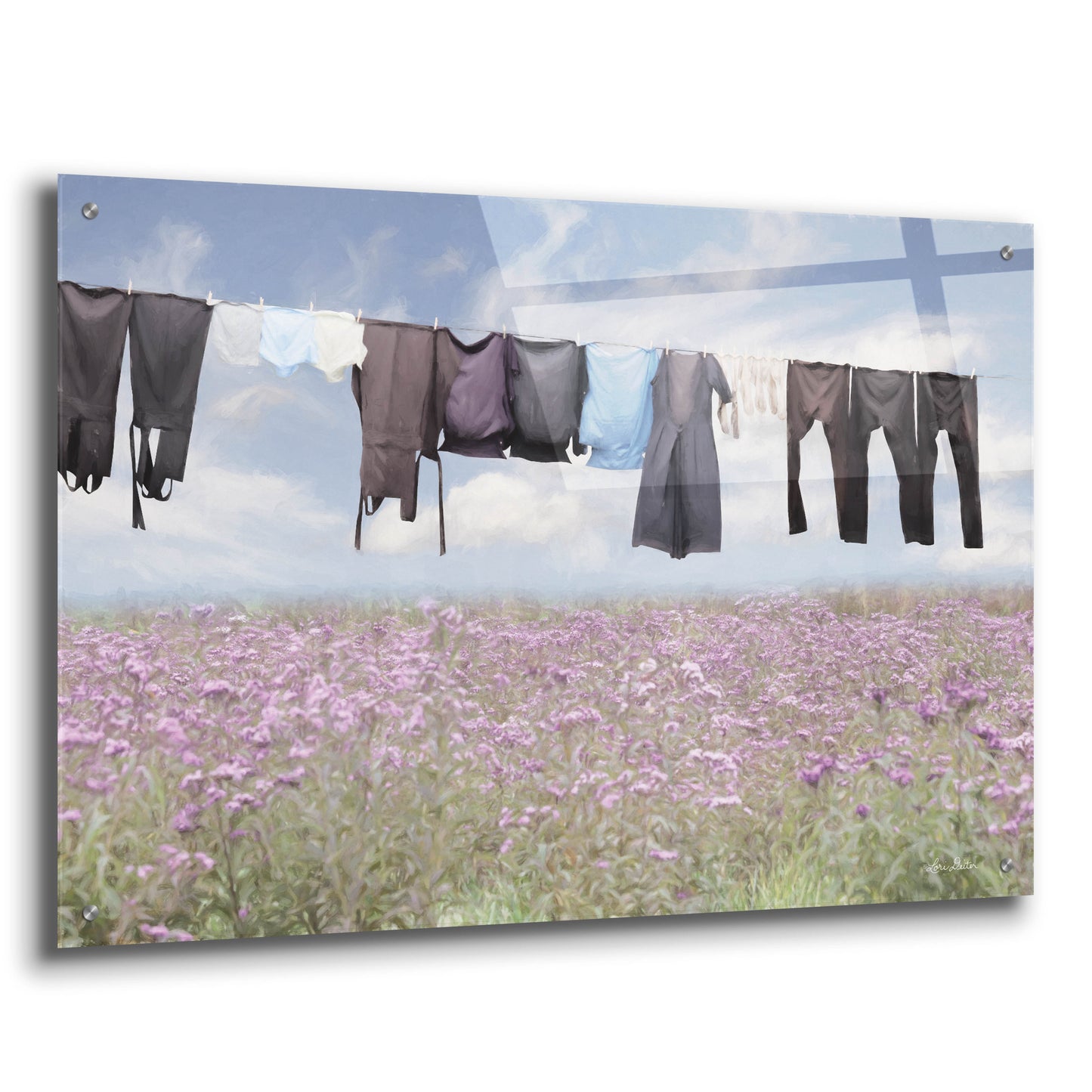 Epic Art 'Laundry Day 2' by Lori Deiter, Acrylic Glass Wall Art,36x24