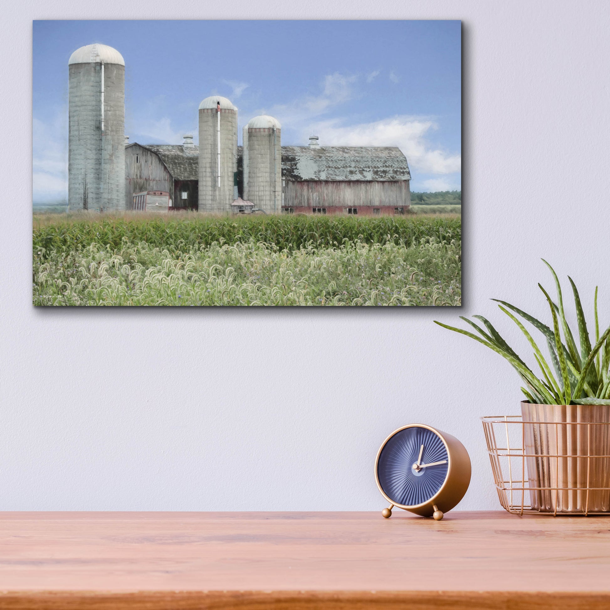 Epic Art 'Long Point Barn' by Lori Deiter, Acrylic Glass Wall Art,16x12