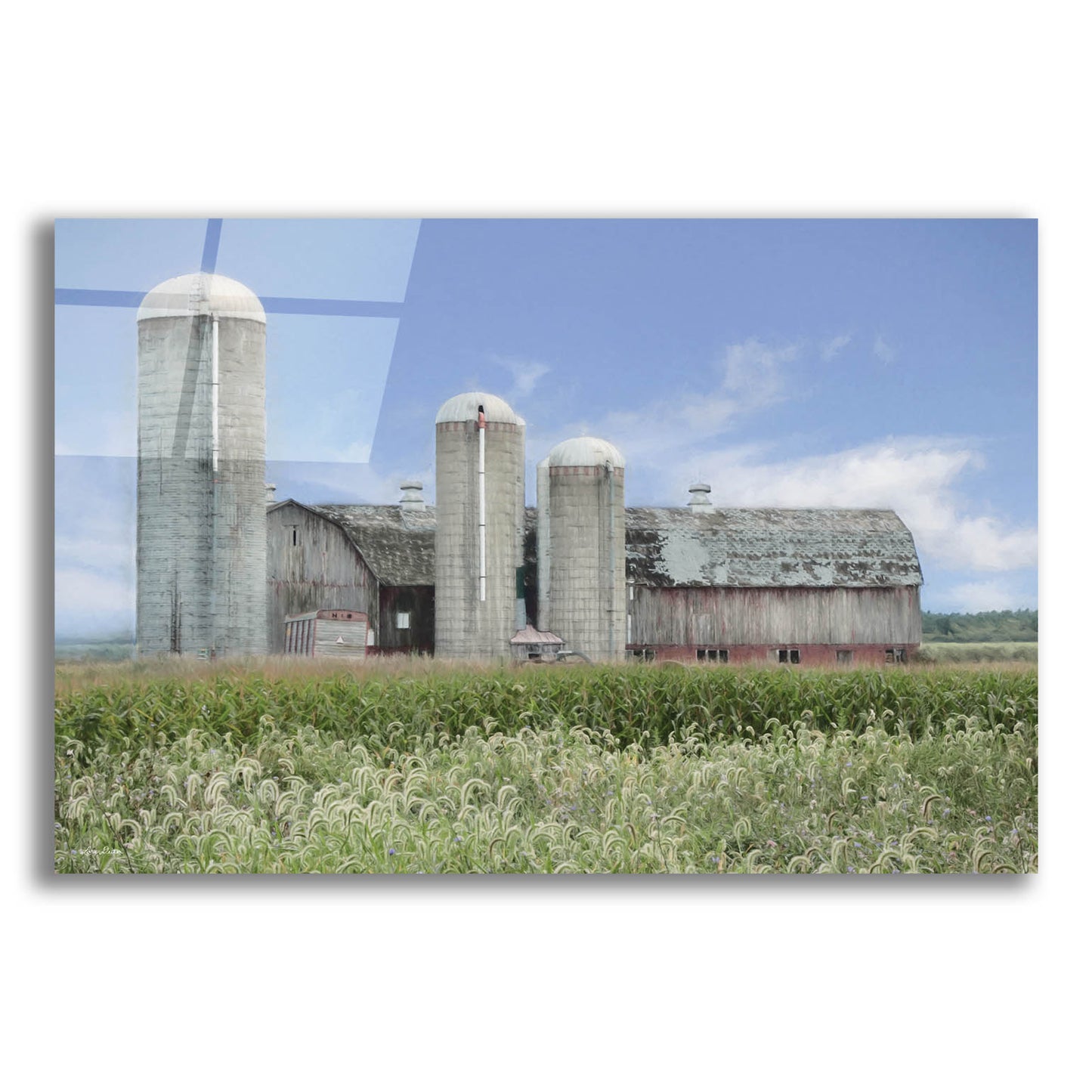 Epic Art 'Long Point Barn' by Lori Deiter, Acrylic Glass Wall Art,16x12