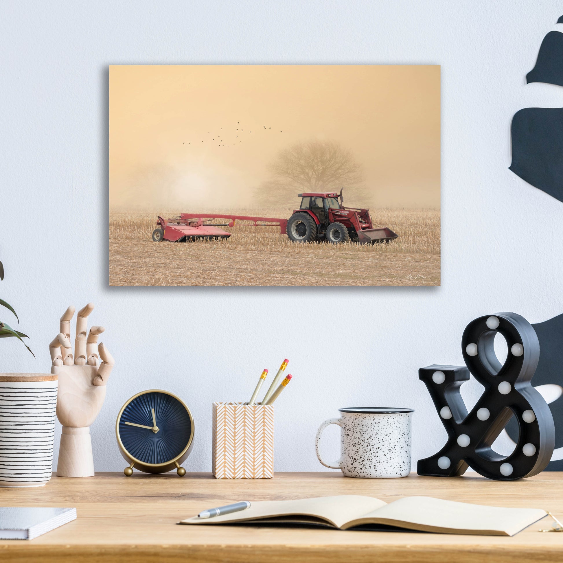Epic Art 'Foggy Morning in the Field' by Lori Deiter, Acrylic Glass Wall Art,16x12