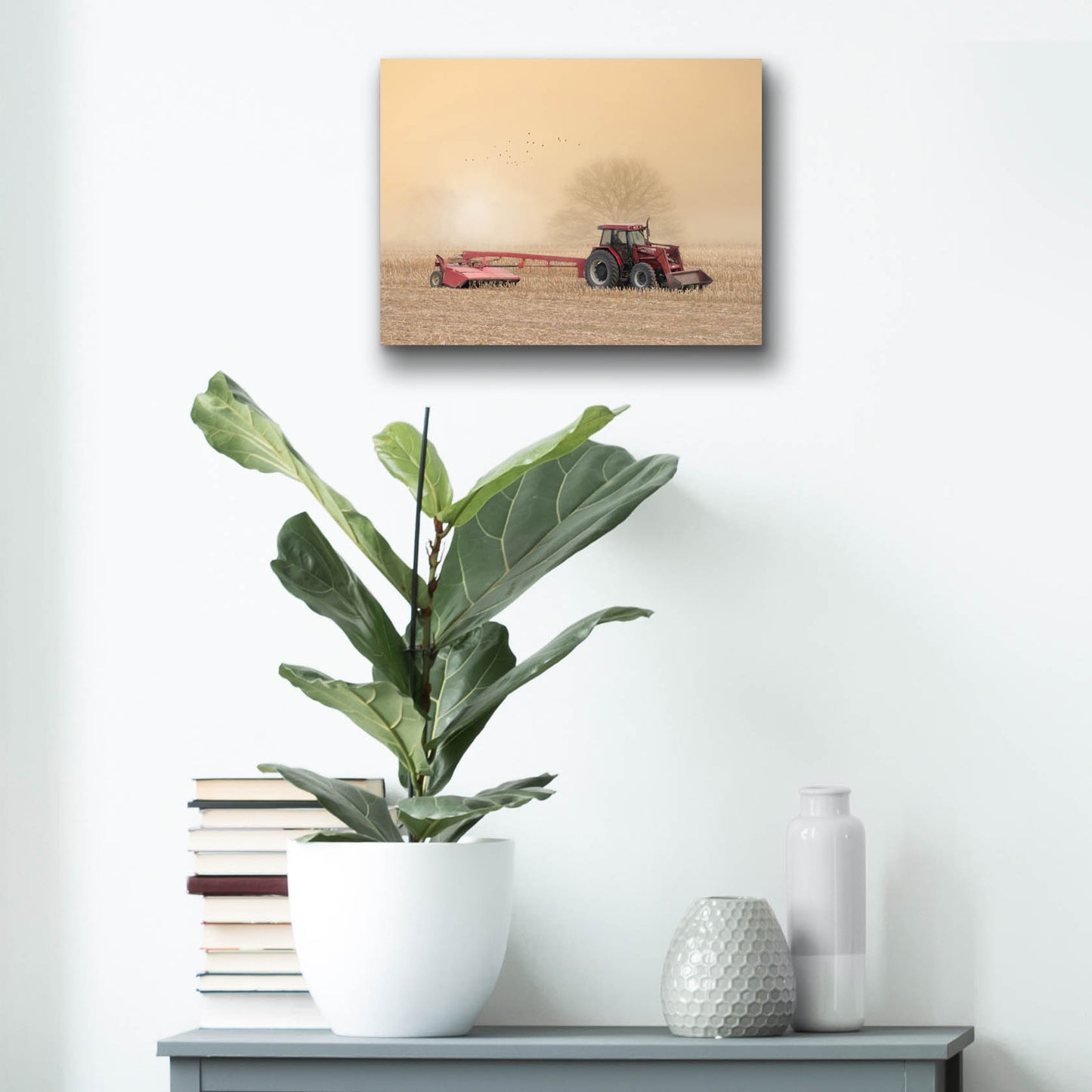 Epic Art 'Foggy Morning in the Field' by Lori Deiter, Acrylic Glass Wall Art,16x12