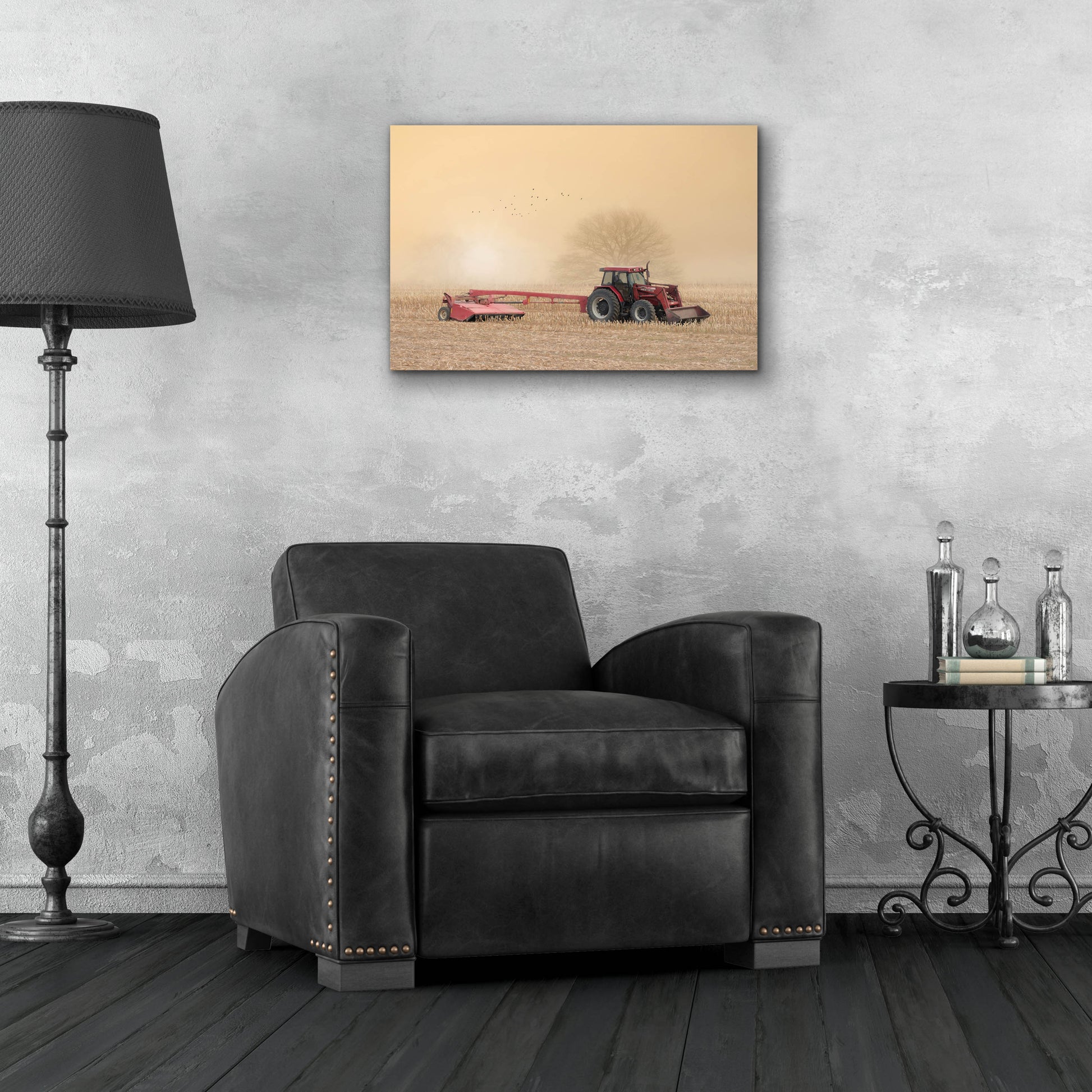 Epic Art 'Foggy Morning in the Field' by Lori Deiter, Acrylic Glass Wall Art,24x16