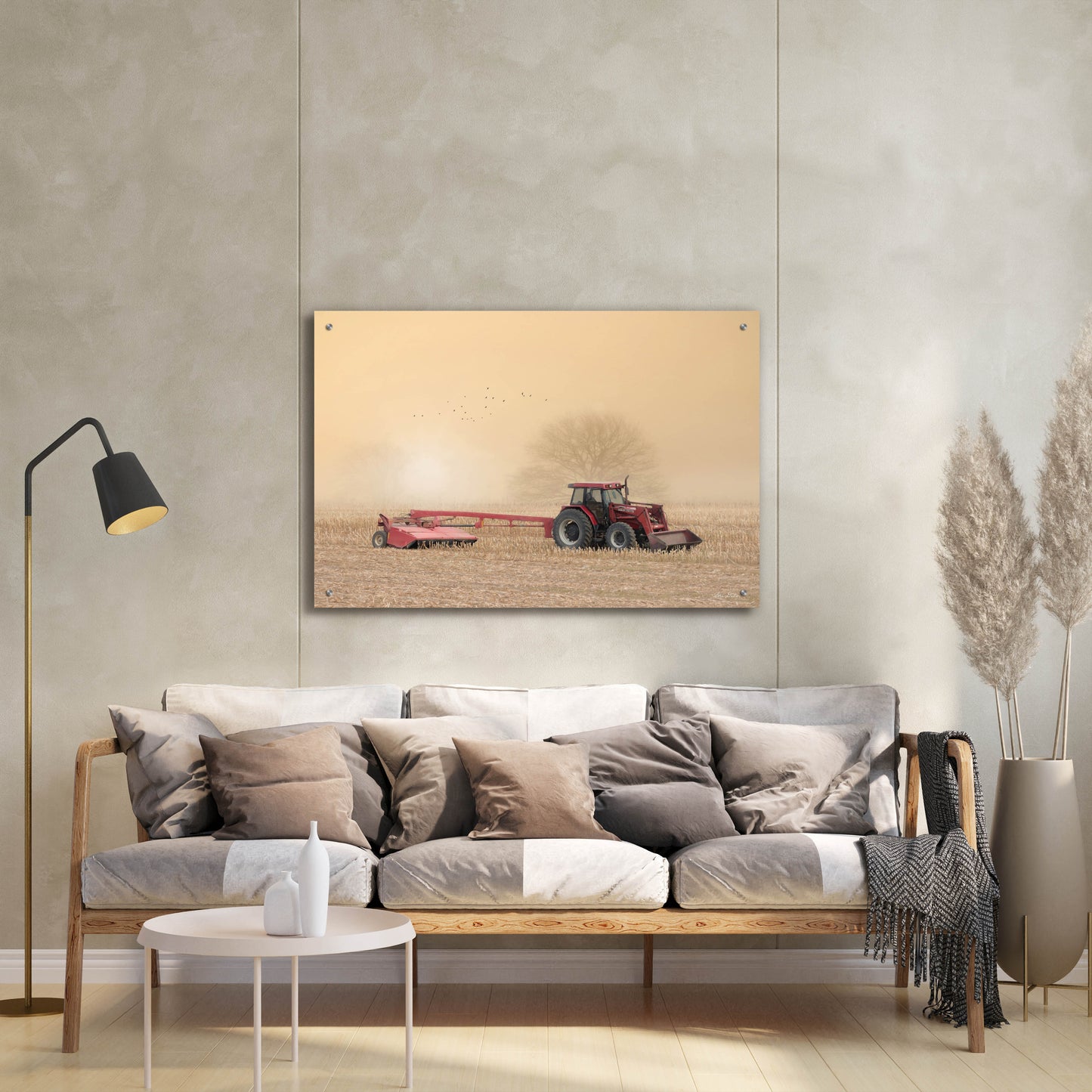 Epic Art 'Foggy Morning in the Field' by Lori Deiter, Acrylic Glass Wall Art,36x24