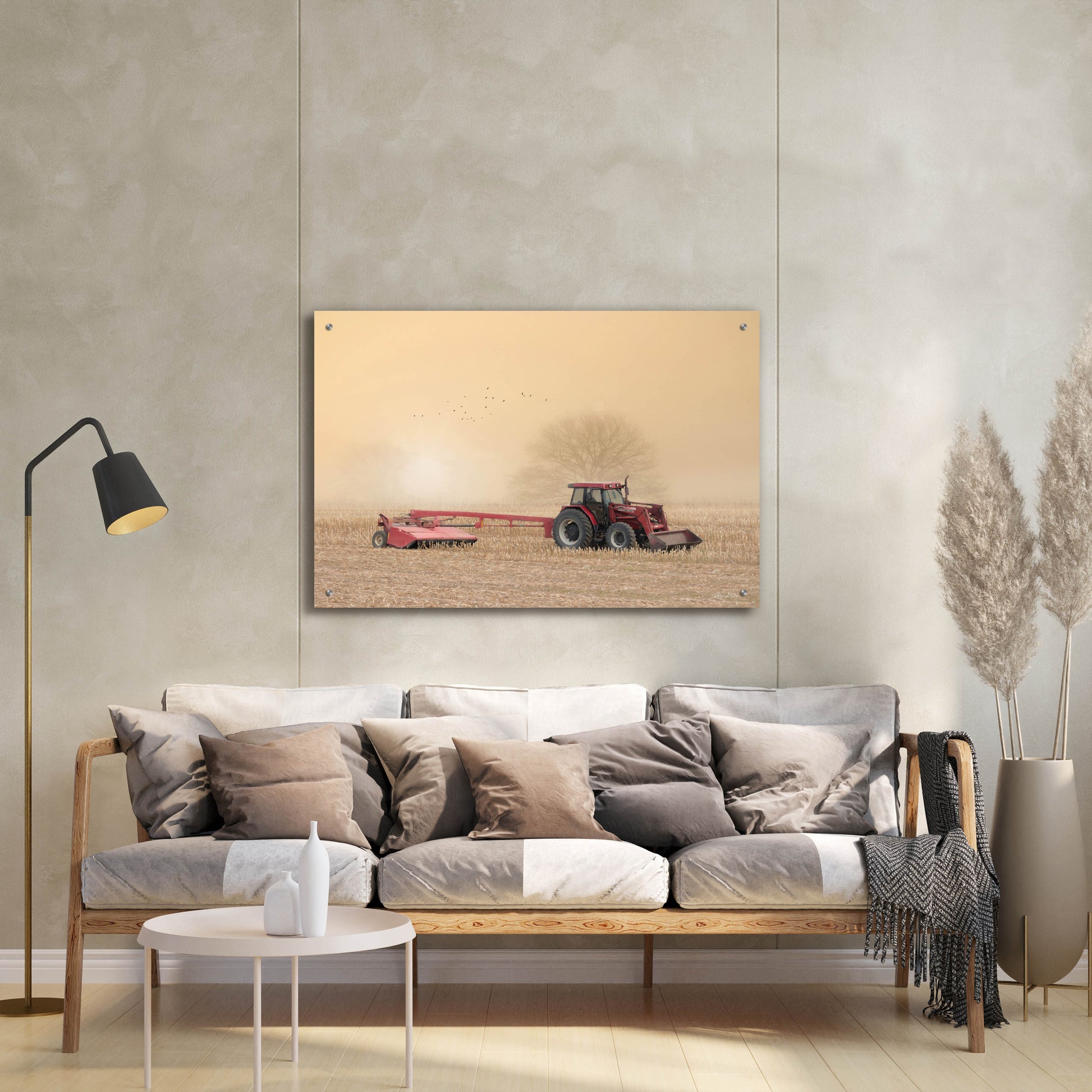 Epic Art 'Foggy Morning in the Field' by Lori Deiter, Acrylic Glass Wall Art,36x24