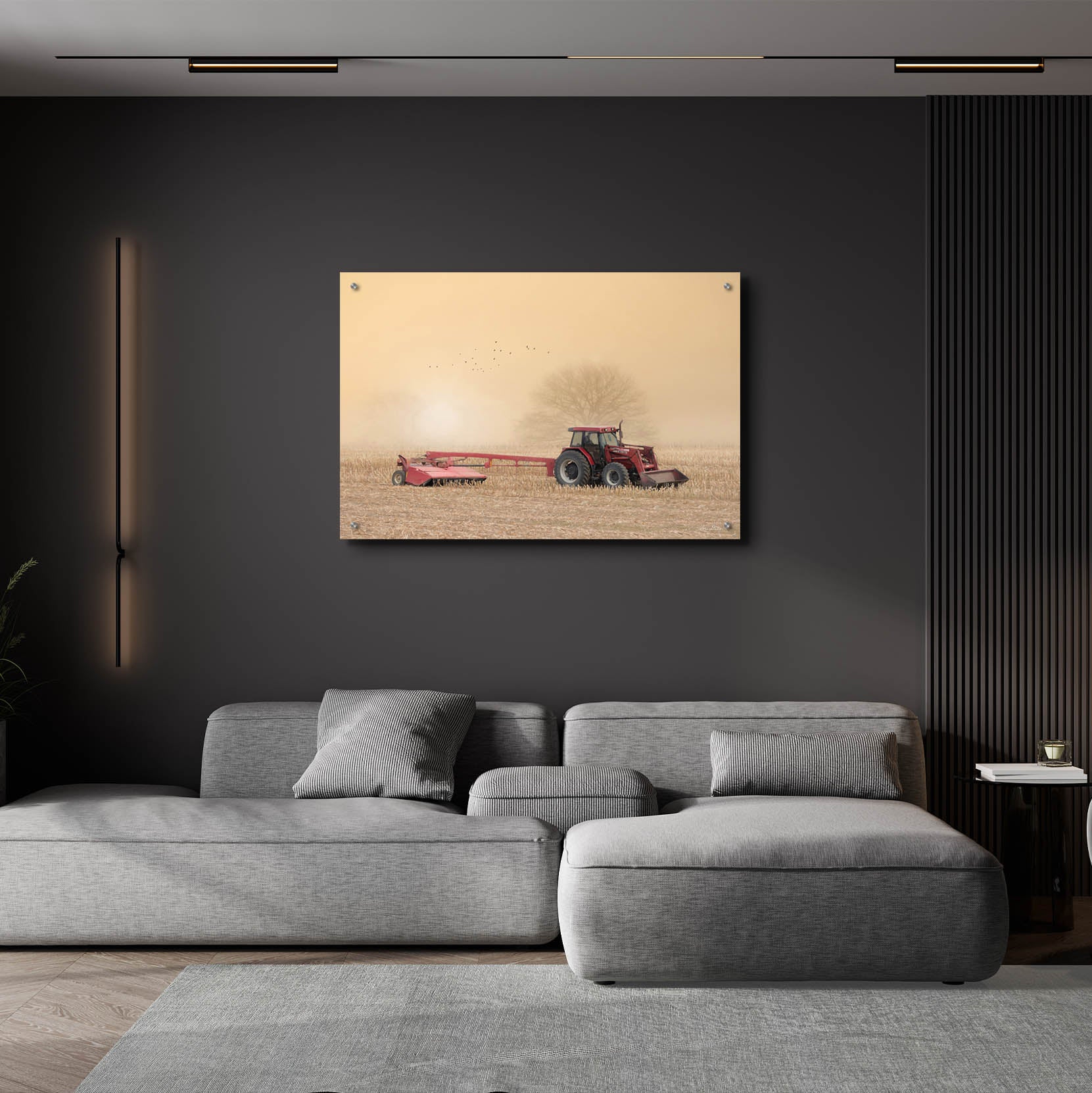 Epic Art 'Foggy Morning in the Field' by Lori Deiter, Acrylic Glass Wall Art,36x24