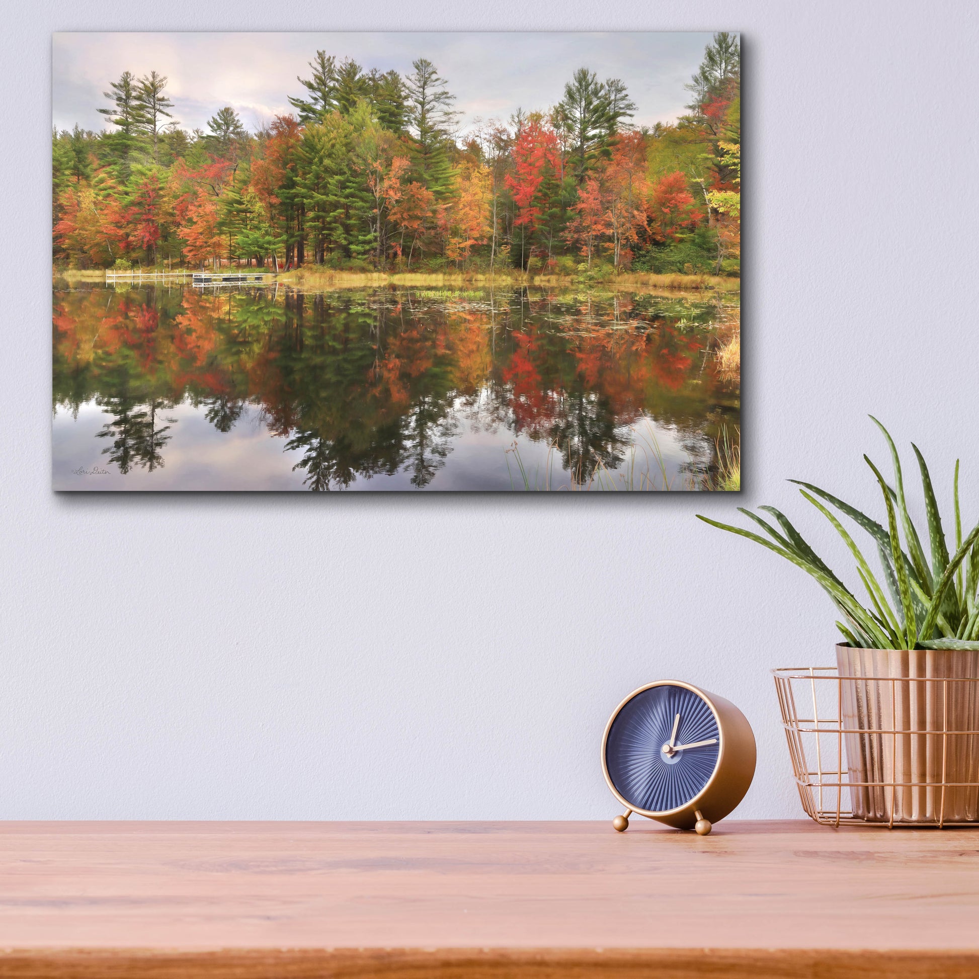 Epic Art 'Adirondacks Foliage' by Lori Deiter, Acrylic Glass Wall Art,16x12