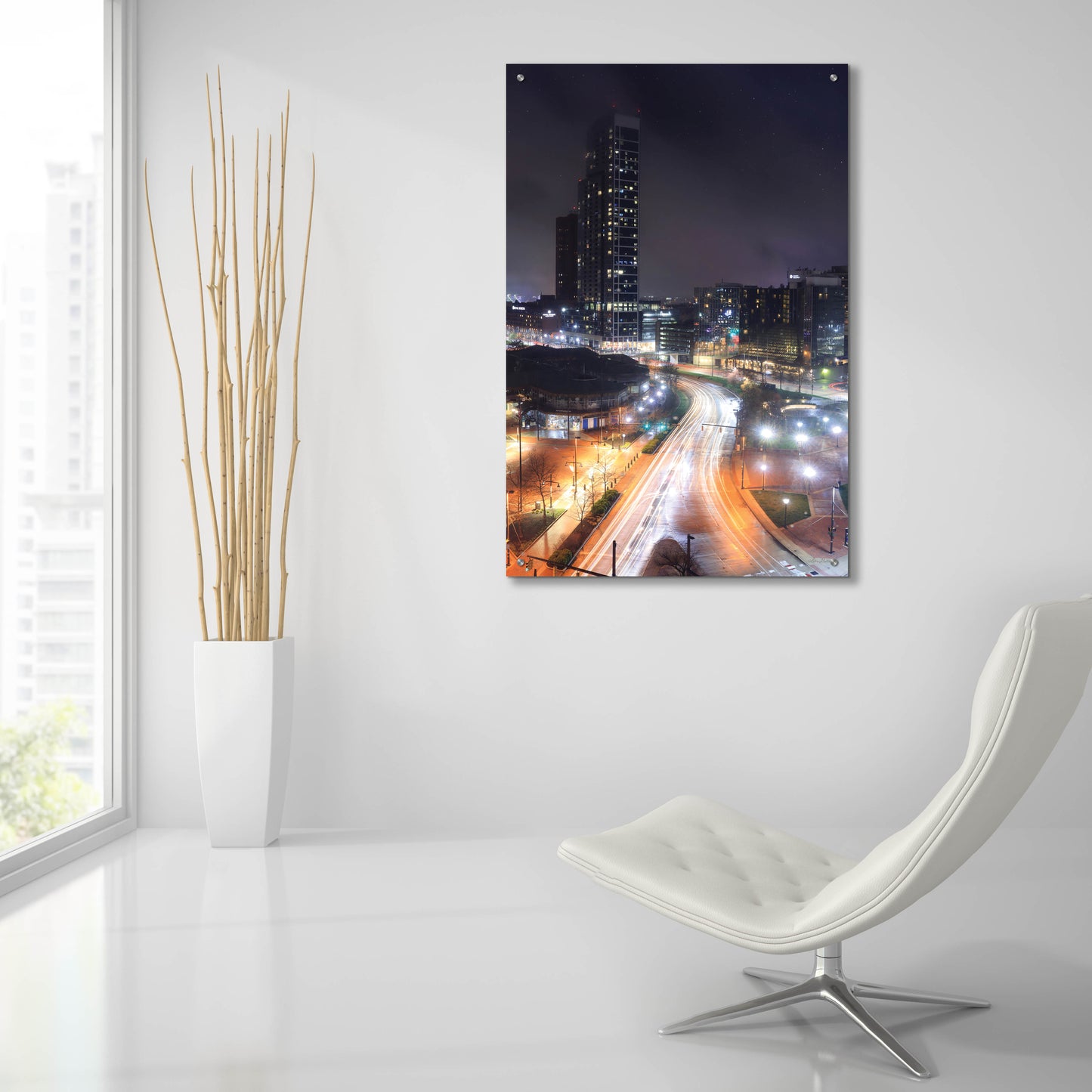 Epic Art 'Inner Harbor Lights II' by Lori Deiter, Acrylic Glass Wall Art,24x36