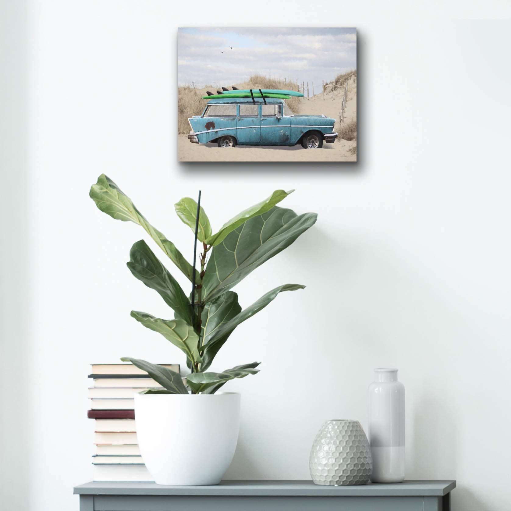 Epic Art 'Surf's Up Too' by Lori Deiter, Acrylic Glass Wall Art,16x12