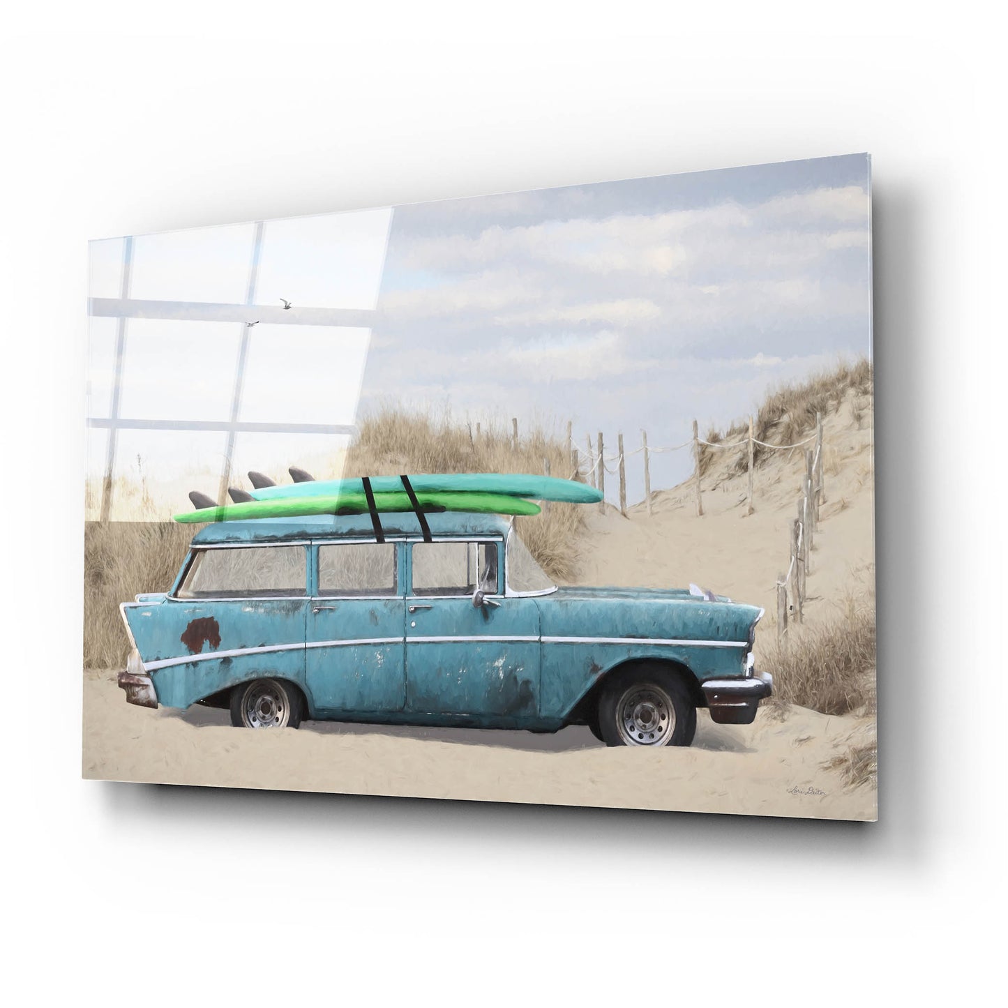 Epic Art 'Surf's Up Too' by Lori Deiter, Acrylic Glass Wall Art,24x16