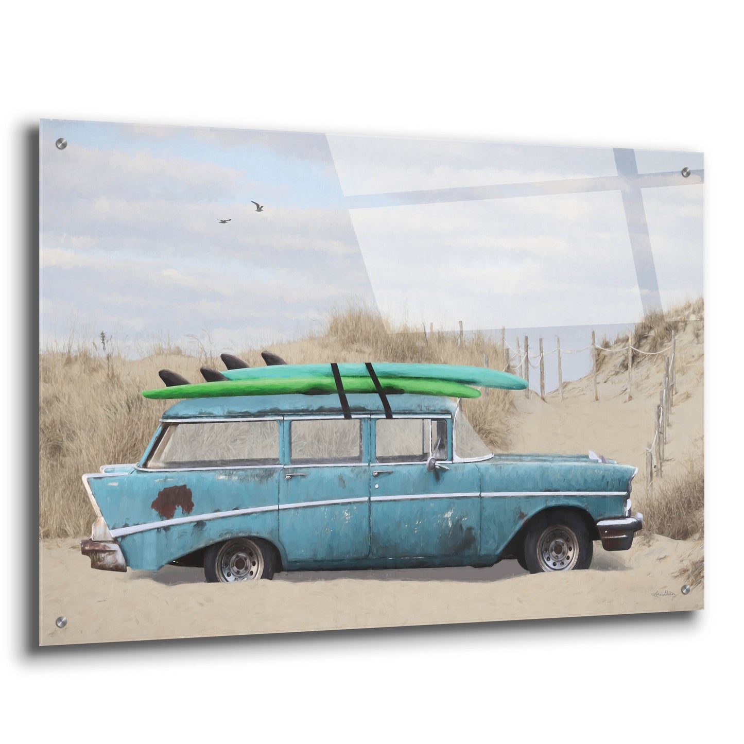 Epic Art 'Surf's Up Too' by Lori Deiter, Acrylic Glass Wall Art,36x24