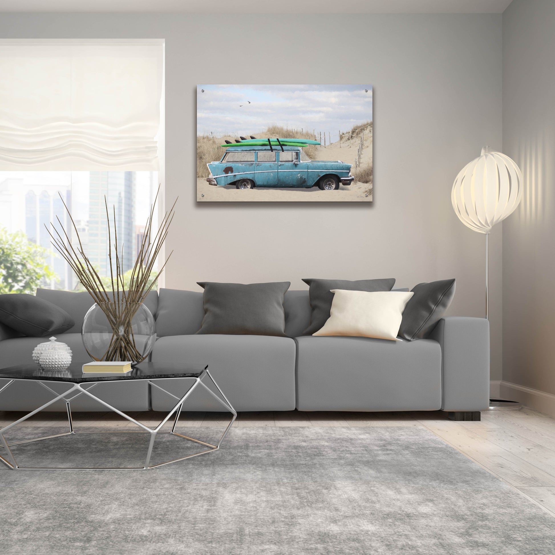 Epic Art 'Surf's Up Too' by Lori Deiter, Acrylic Glass Wall Art,36x24