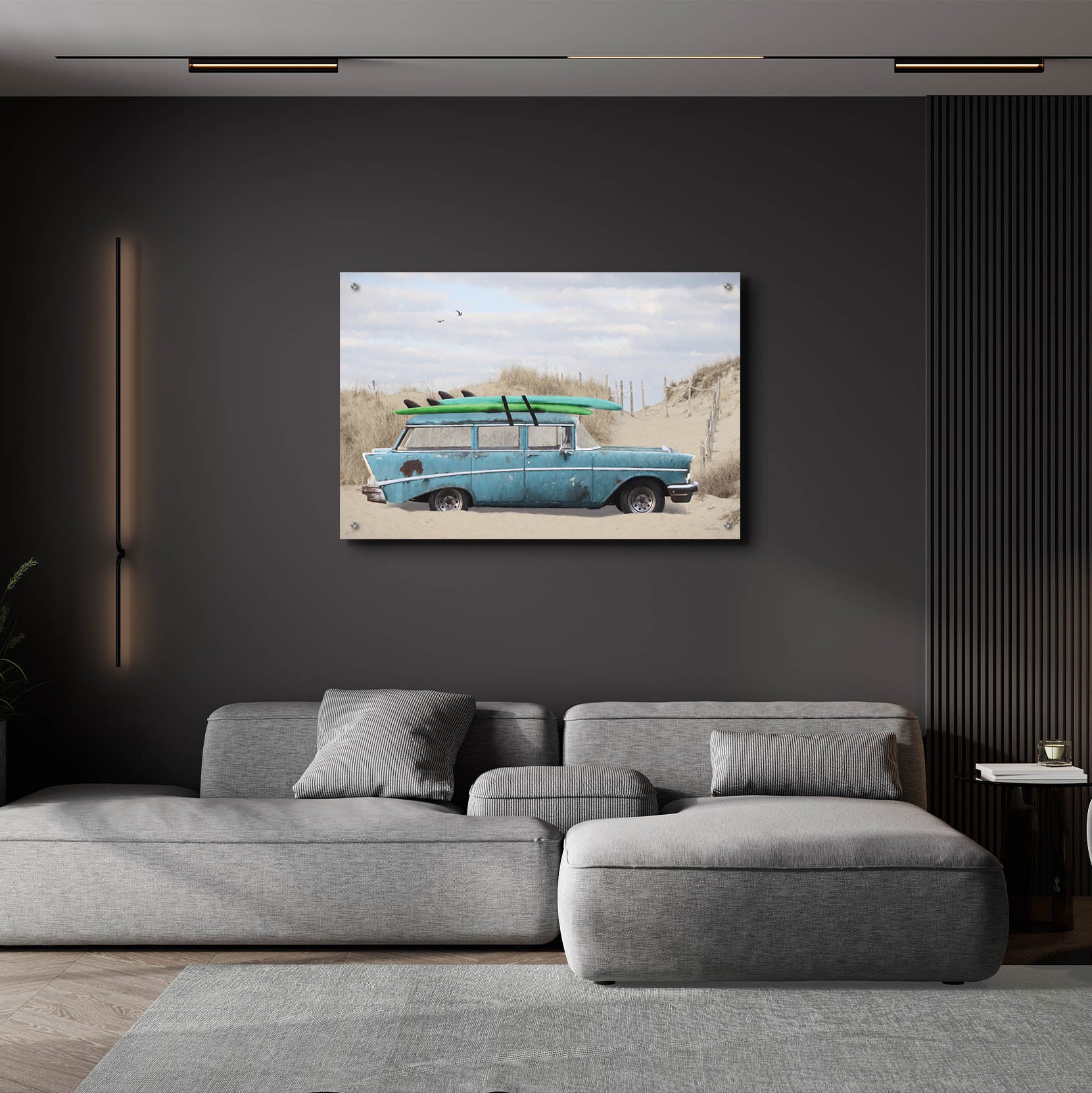 Epic Art 'Surf's Up Too' by Lori Deiter, Acrylic Glass Wall Art,36x24
