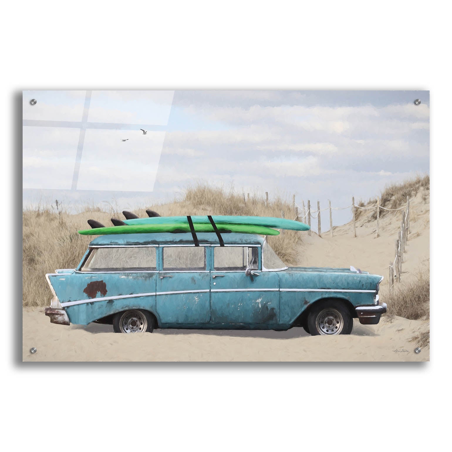 Epic Art 'Surf's Up Too' by Lori Deiter, Acrylic Glass Wall Art,36x24