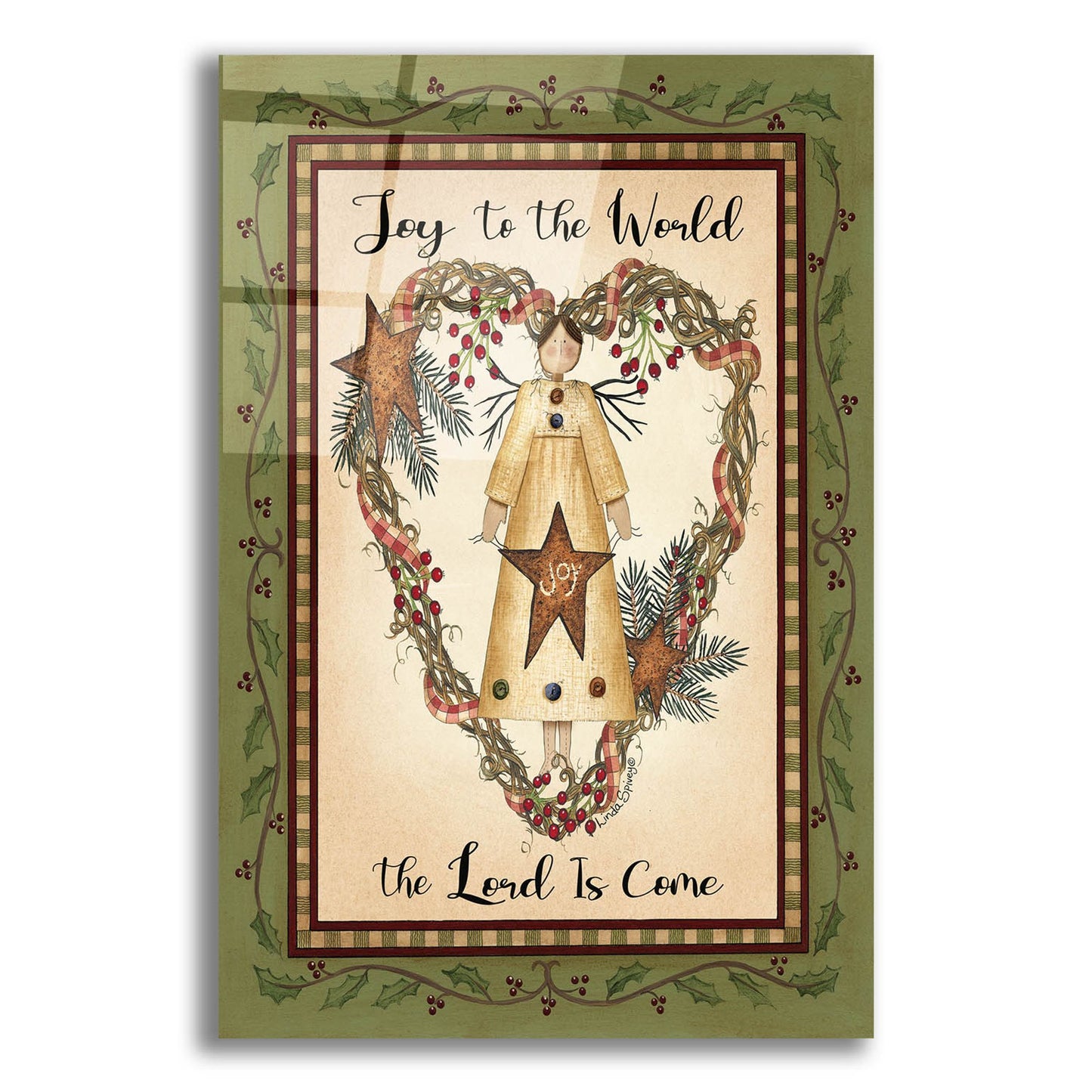 Epic Art 'Joy to the World Angel' by Linda Spivey, Acrylic Glass Wall Art