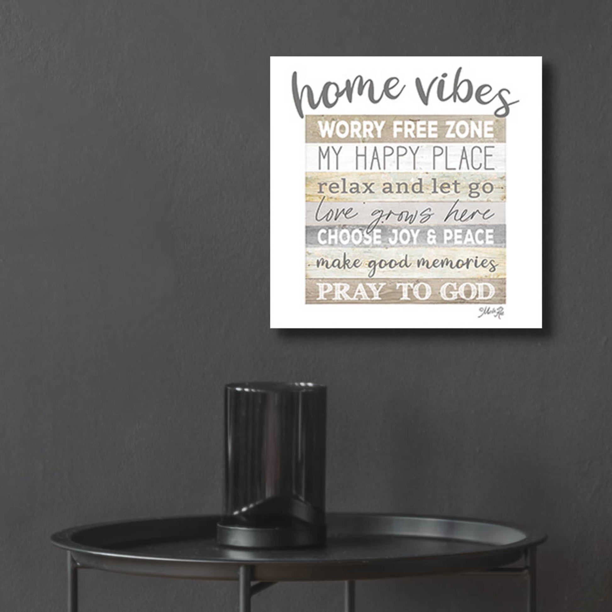 Epic Art 'Home Vibes' by Marla Rae, Acrylic Glass Wall Art,12x12