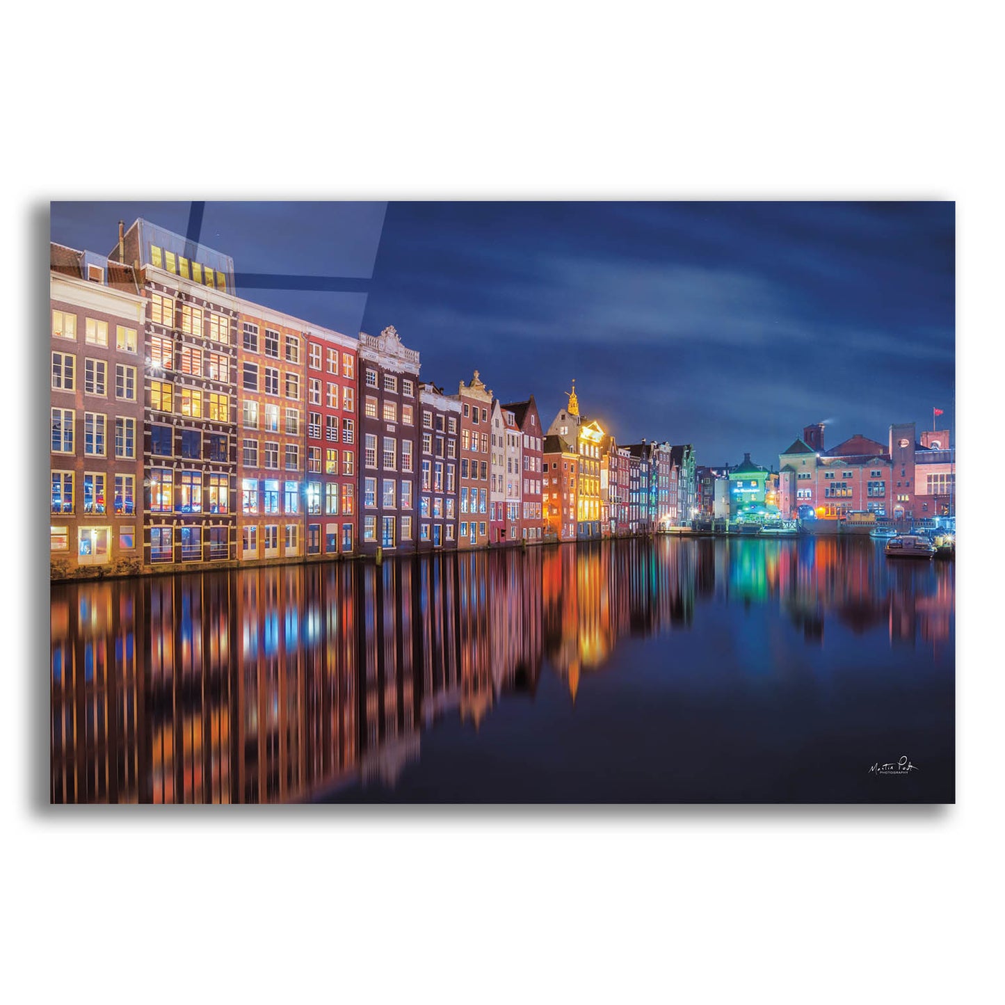 Epic Art 'Building Row Reflections 2' by Martin Podt, Acrylic Glass Wall Art,16x12