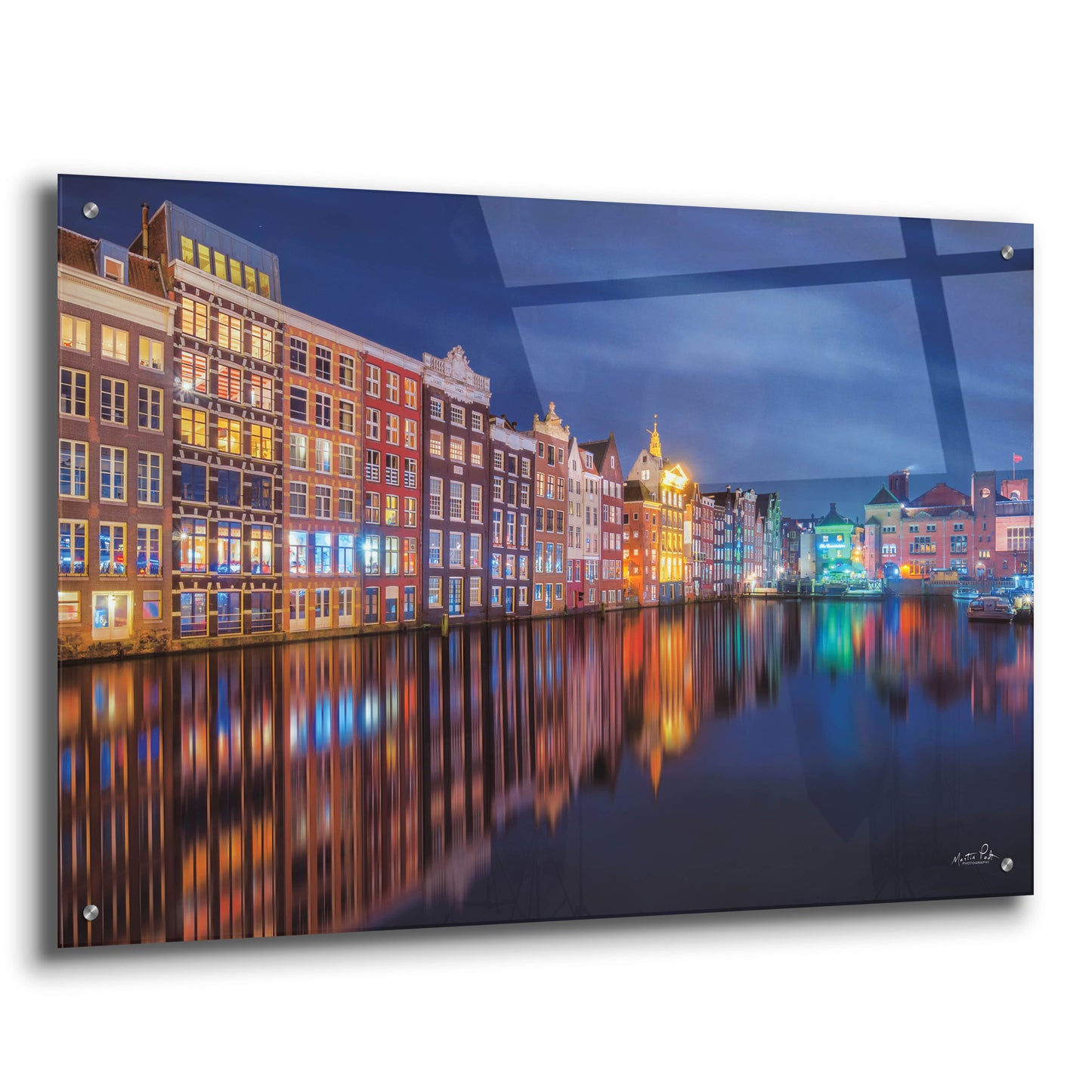 Epic Art 'Building Row Reflections 2' by Martin Podt, Acrylic Glass Wall Art,36x24