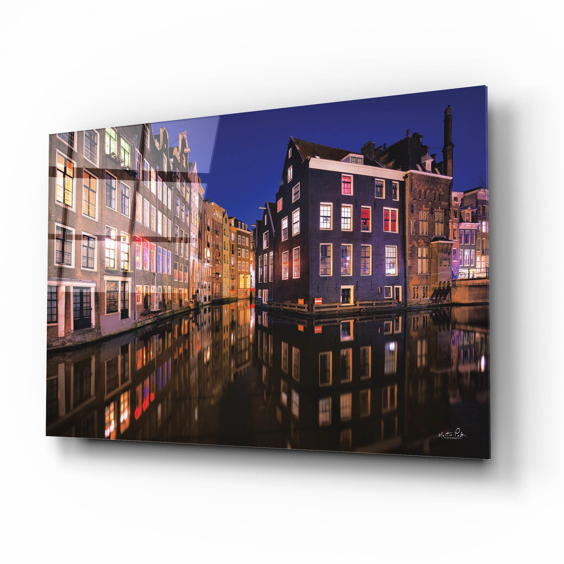 Epic Art 'Building Row Reflections 3' by Martin Podt, Acrylic Glass Wall Art,16x12