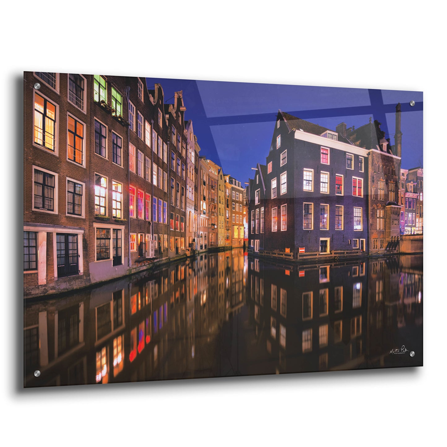 Epic Art 'Building Row Reflections 3' by Martin Podt, Acrylic Glass Wall Art,36x24