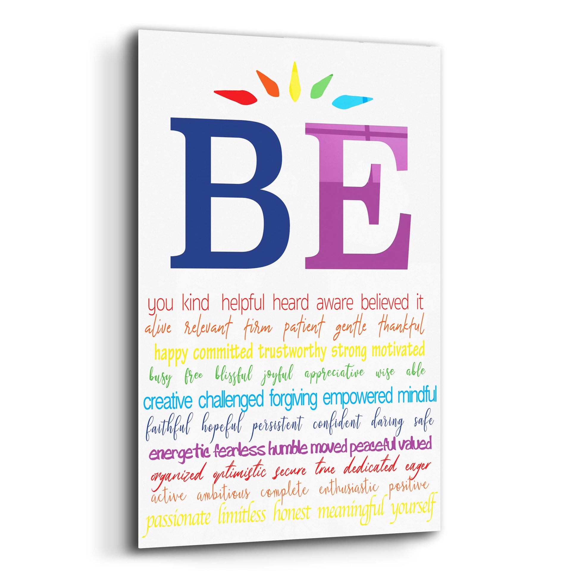 Epic Art 'Be You' by Lauren Rader, Acrylic Glass Wall Art,12x16