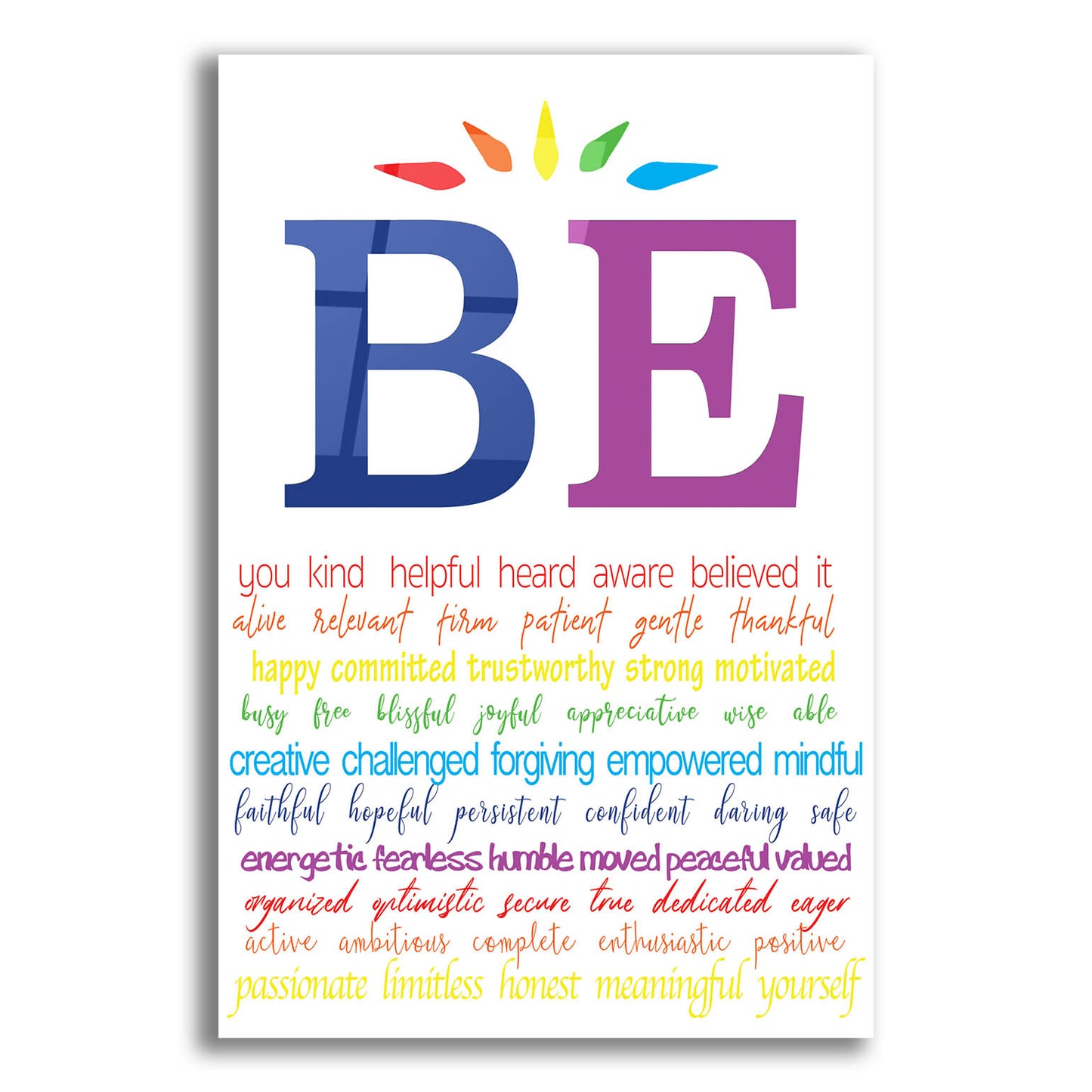 Epic Art 'Be You' by Lauren Rader, Acrylic Glass Wall Art,12x16