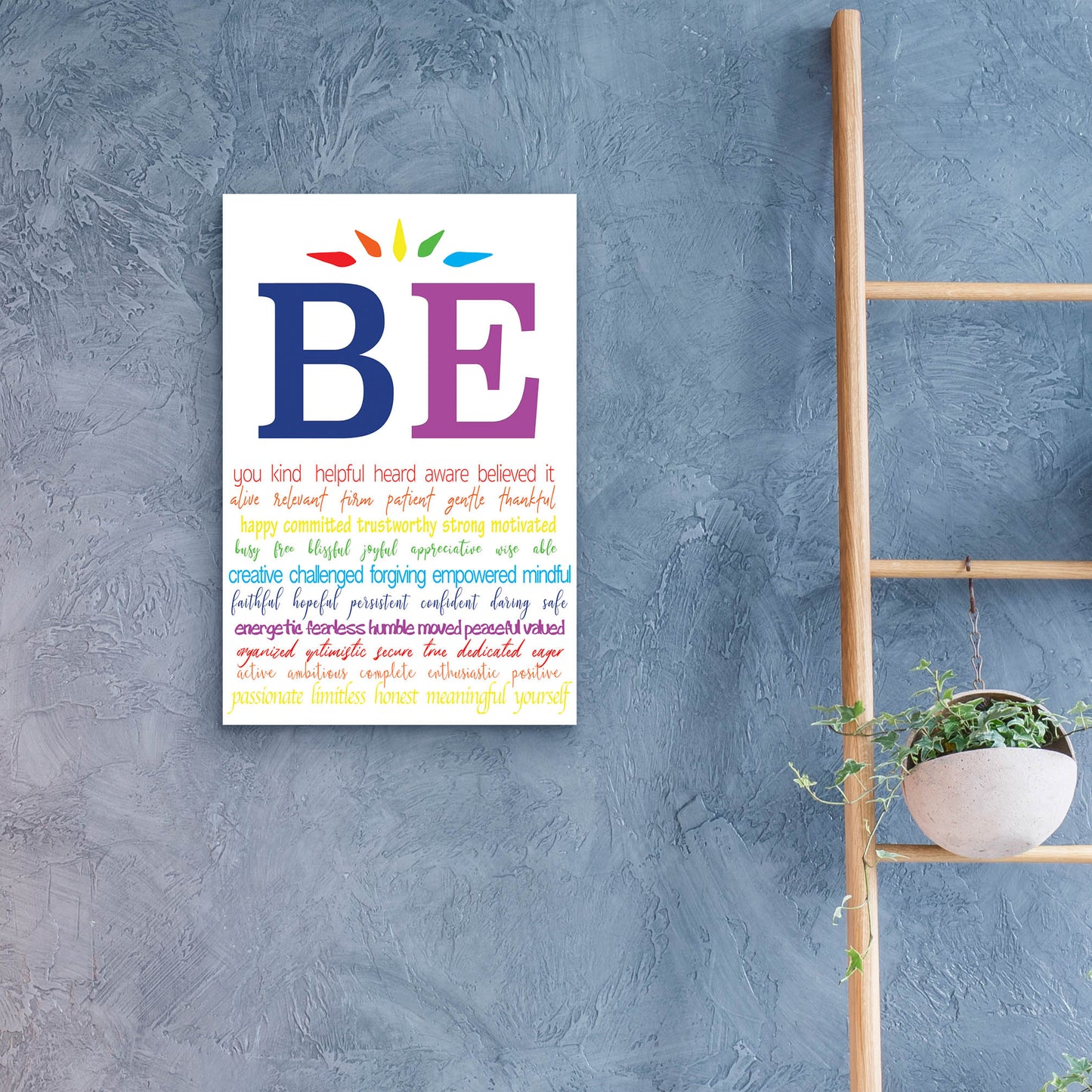 Epic Art 'Be You' by Lauren Rader, Acrylic Glass Wall Art,16x24