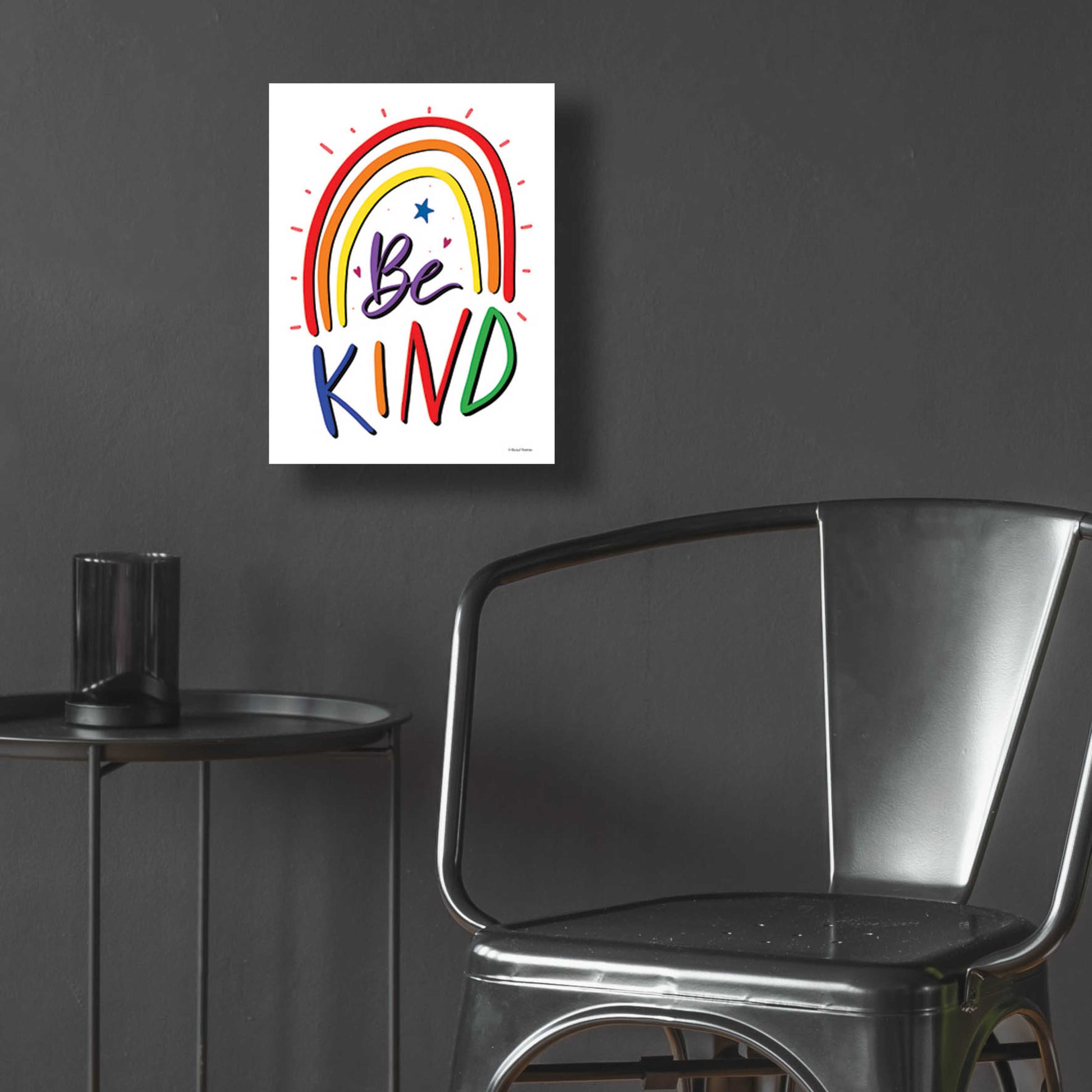 Epic Art 'Be Kind Rainbow' by Rachel Nieman, Acrylic Glass Wall Art,12x16