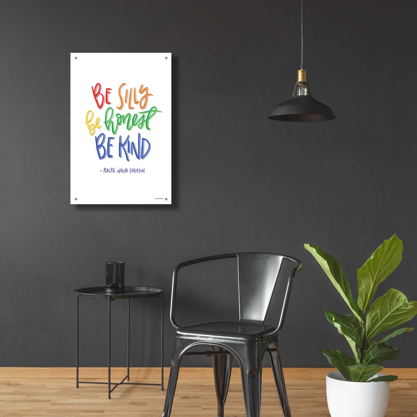 Epic Art 'Be Silly, Honest and Kind' by Rachel Nieman, Acrylic Glass Wall Art,24x36