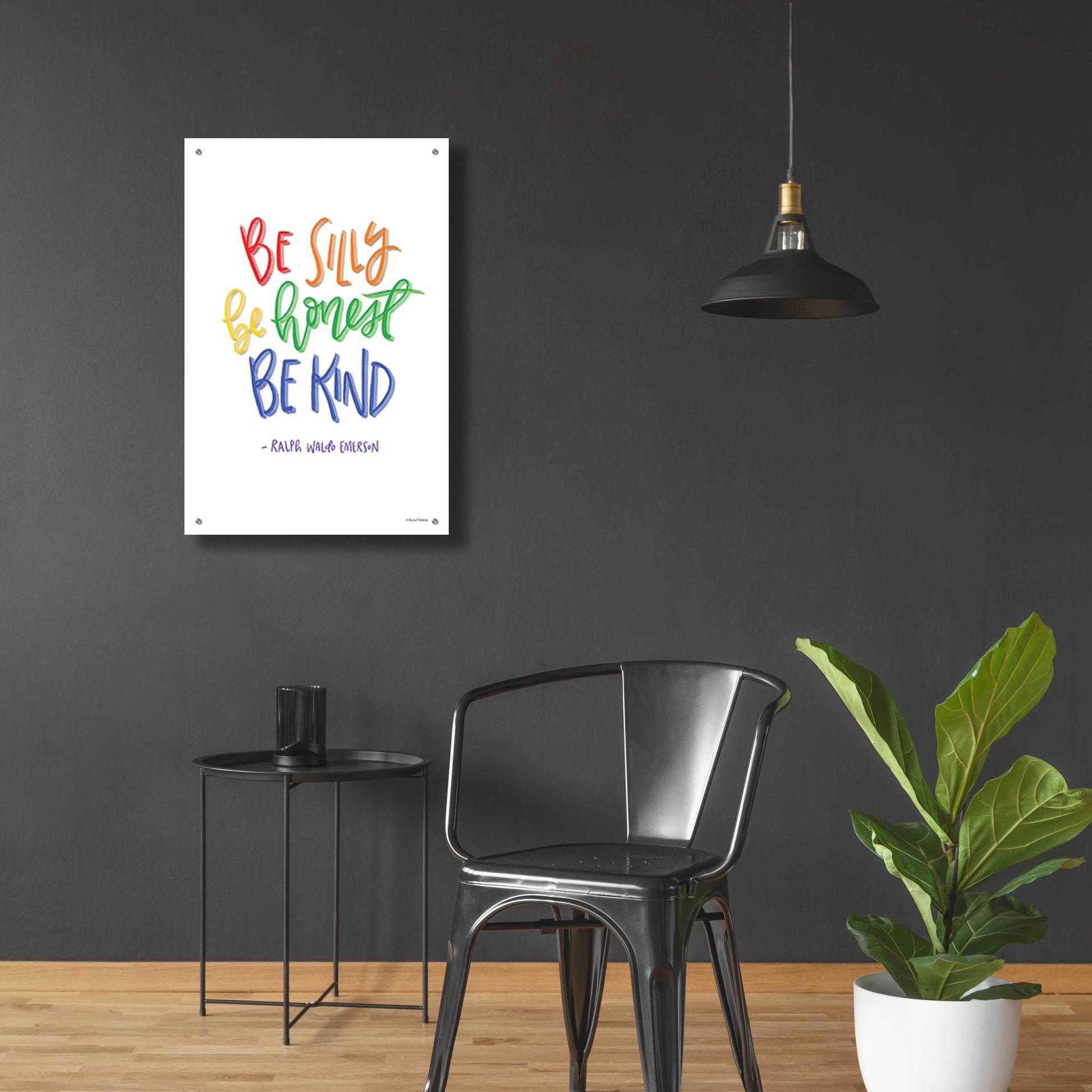 Epic Art 'Be Silly, Honest and Kind' by Rachel Nieman, Acrylic Glass Wall Art,24x36